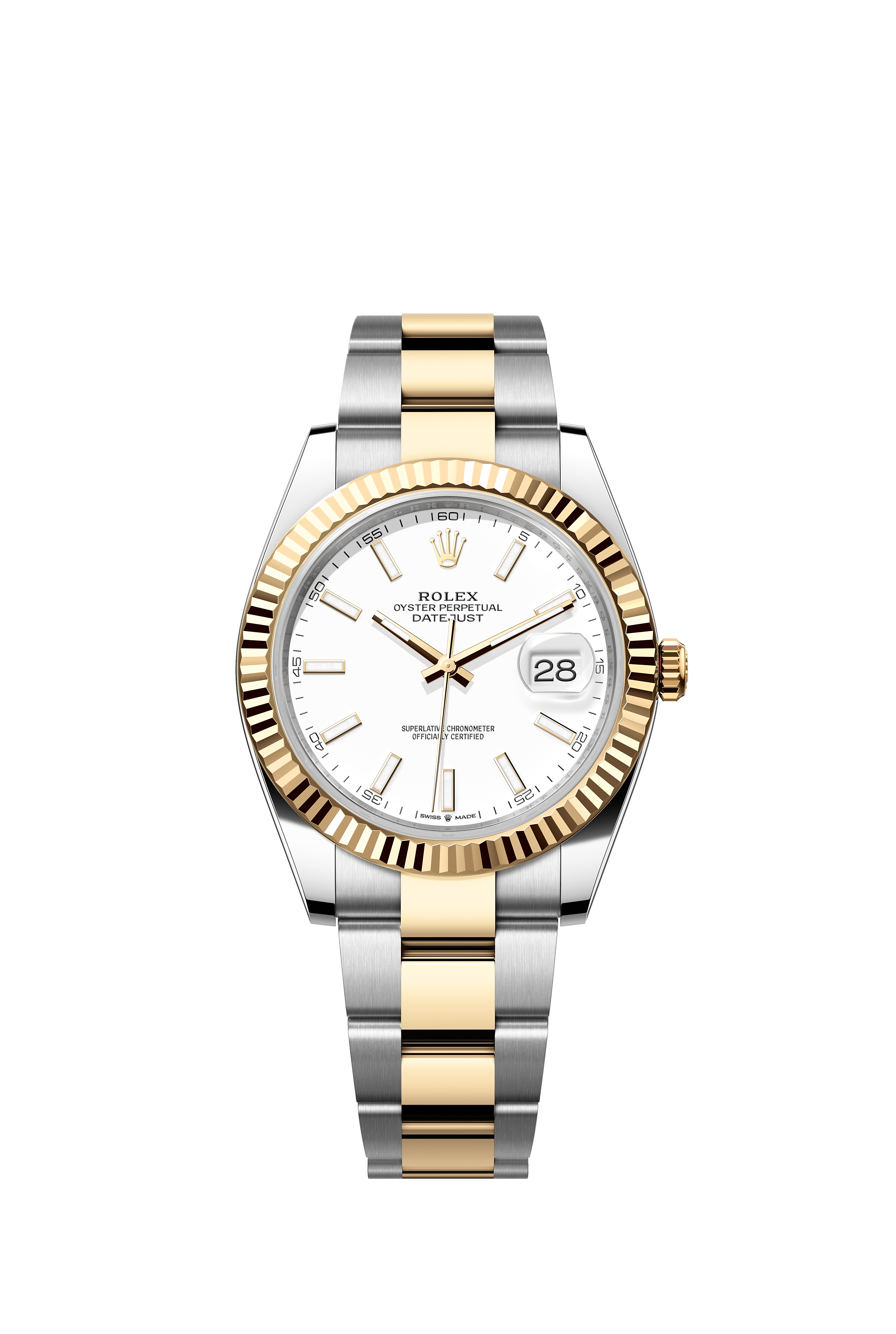 Rolex 126333 Datejust 41 Yellow Rolesor White Dial Oyster Bracelet