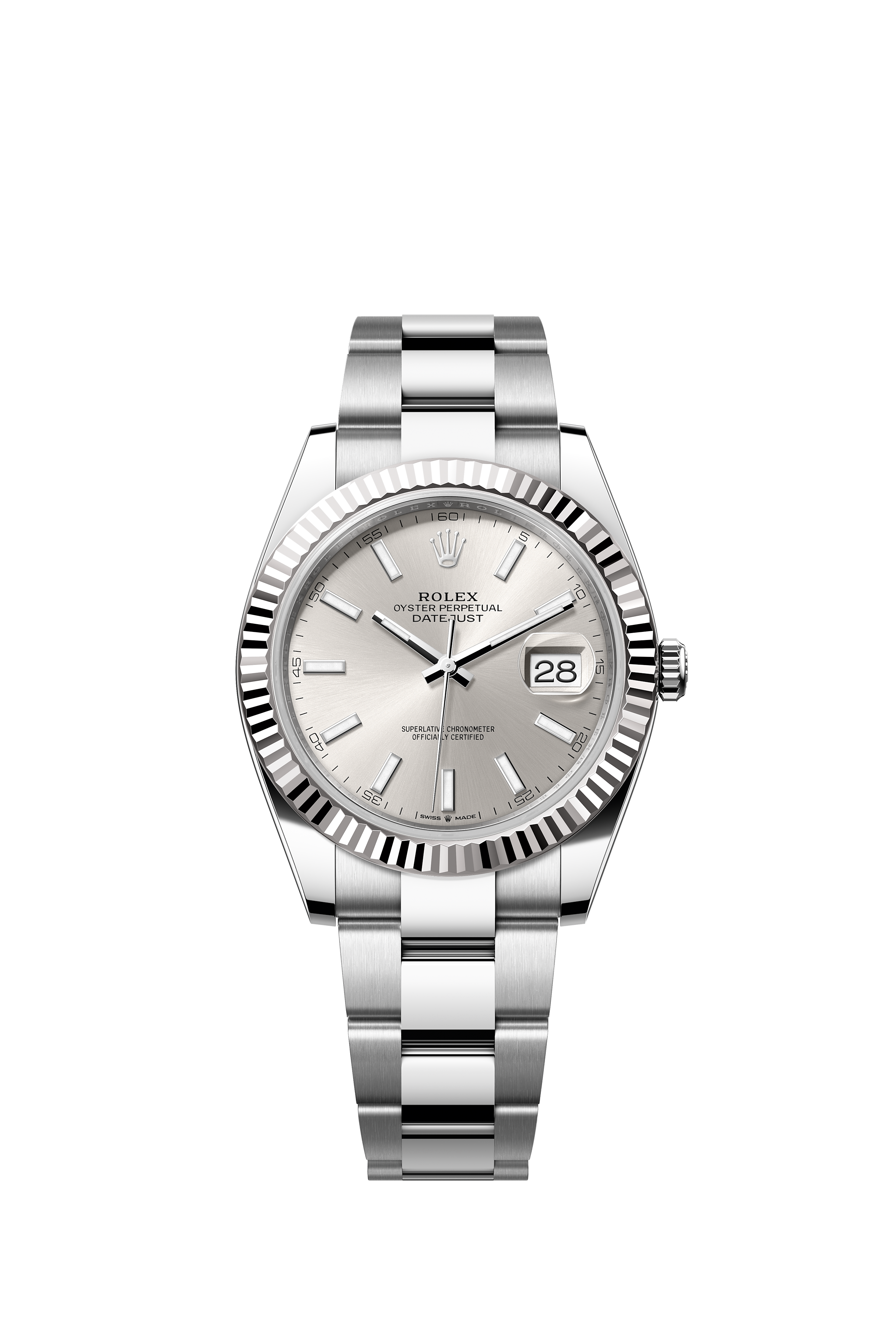 Rolex 126334 Datejust 41 White Rolesor Silver Dial Oyster Bracelet