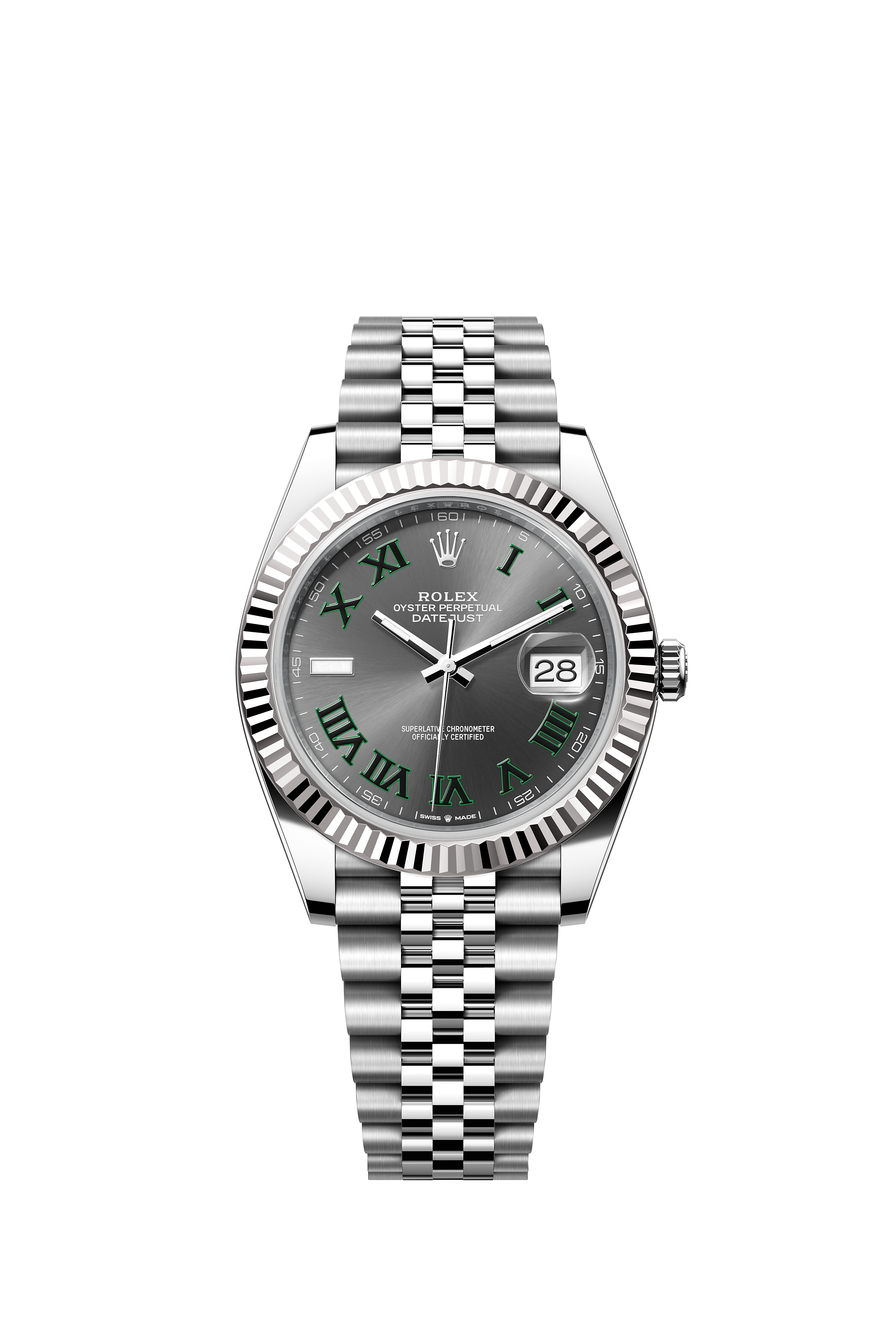 Rolex 126334 Datejust 41 White Rolesor Wimbledon Dial