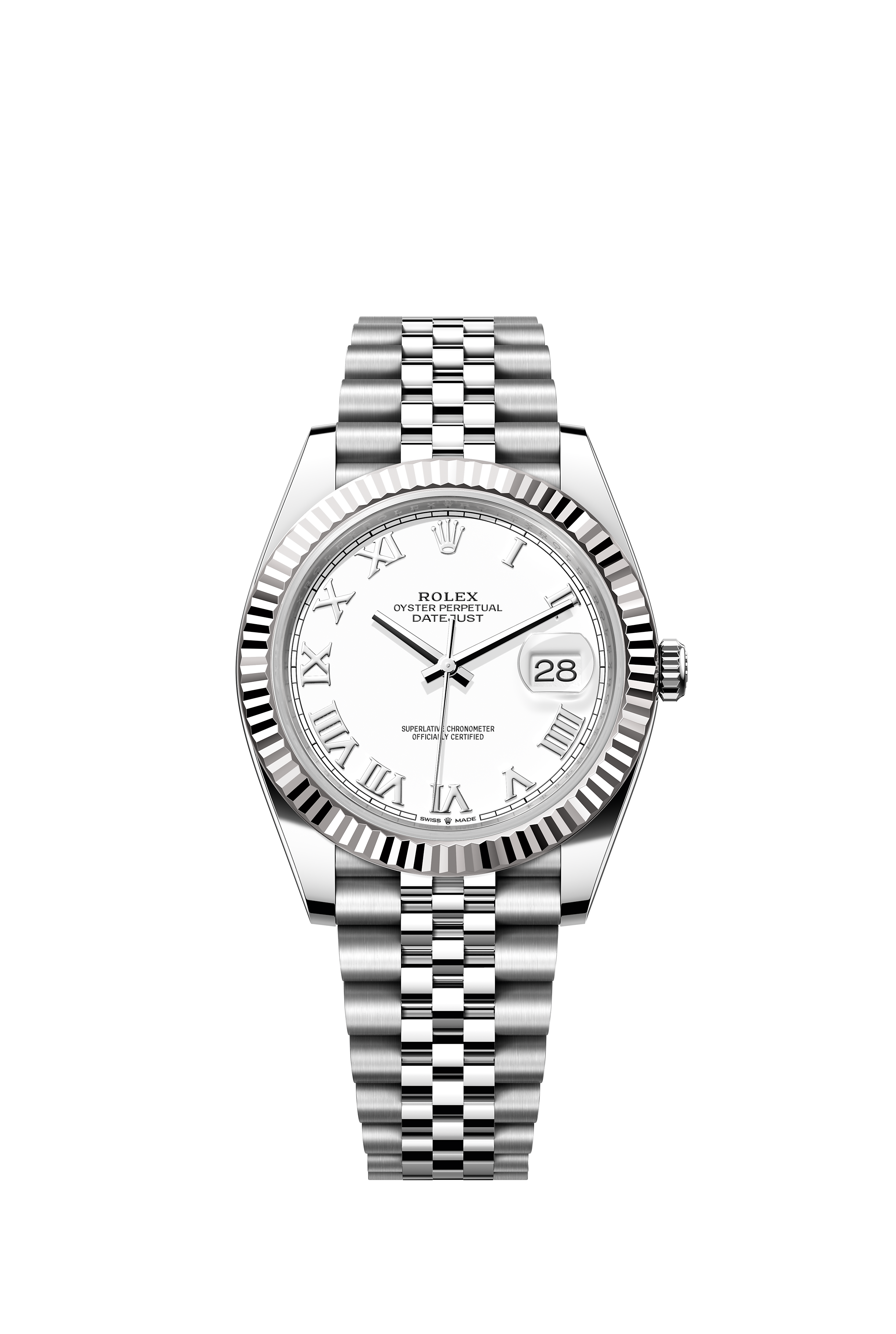 Rolex 126334 Datejust 41 White Rolesor White Roman Dial