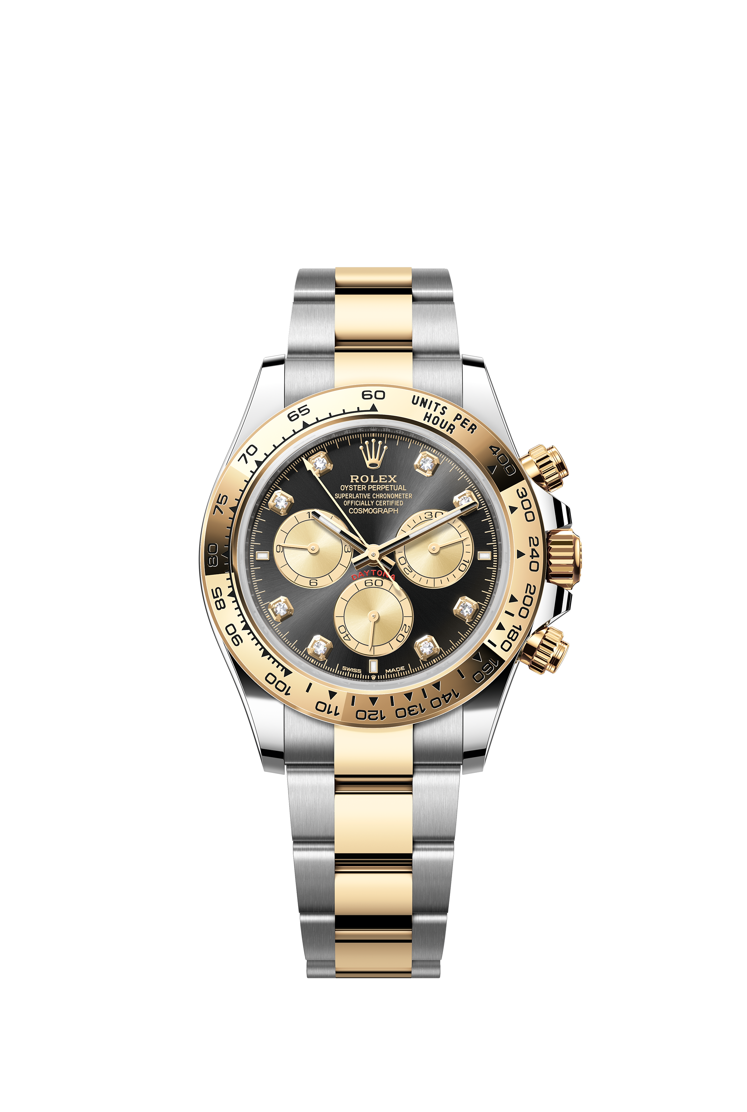 Rolex 126503 Cosmograph Daytona Yellow Rolesor Bright Black and Golden Diamond Dial