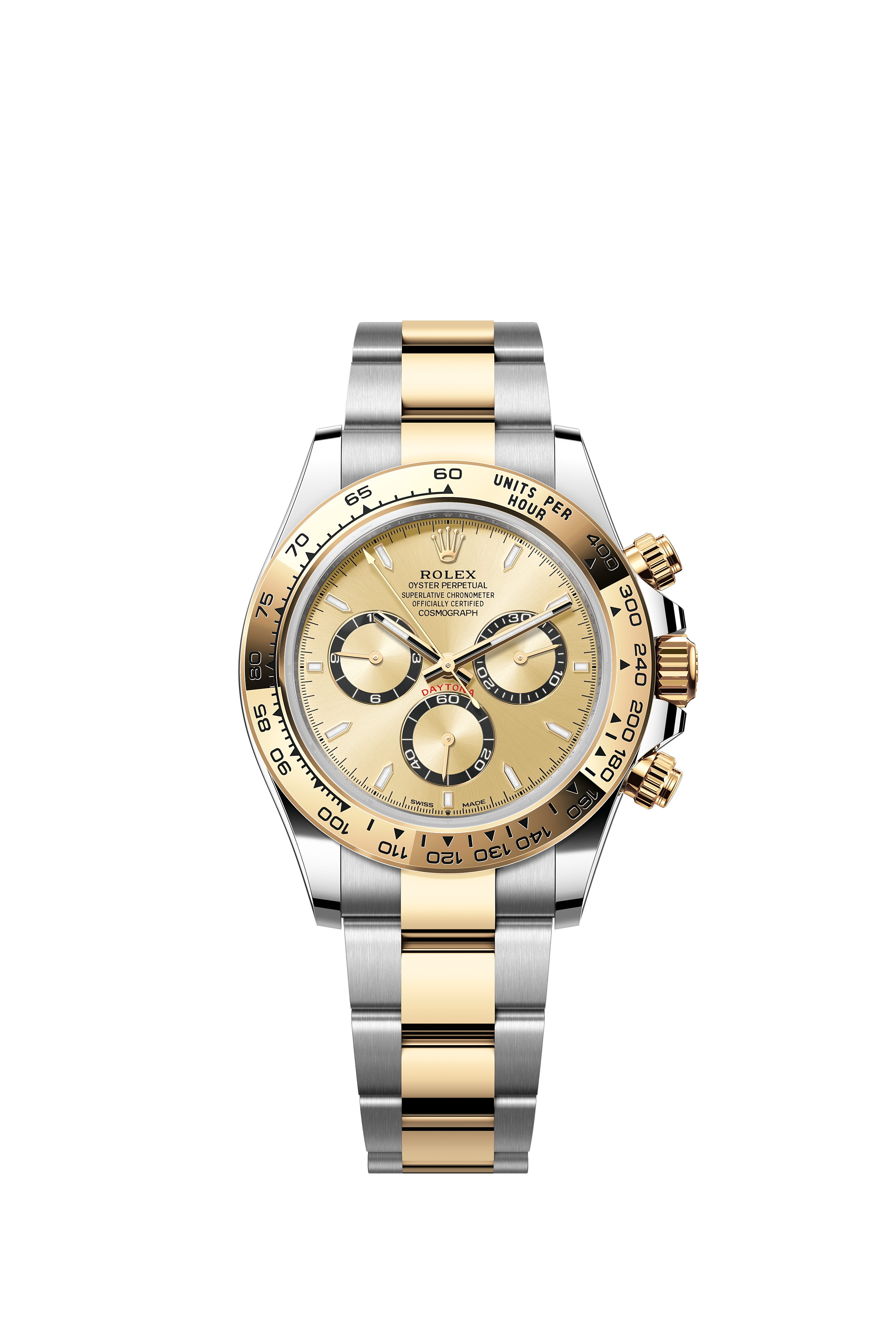 Rolex 126503 Cosmograph Daytona Yellow Rolesor Bright Black and Golden Diamond Dial