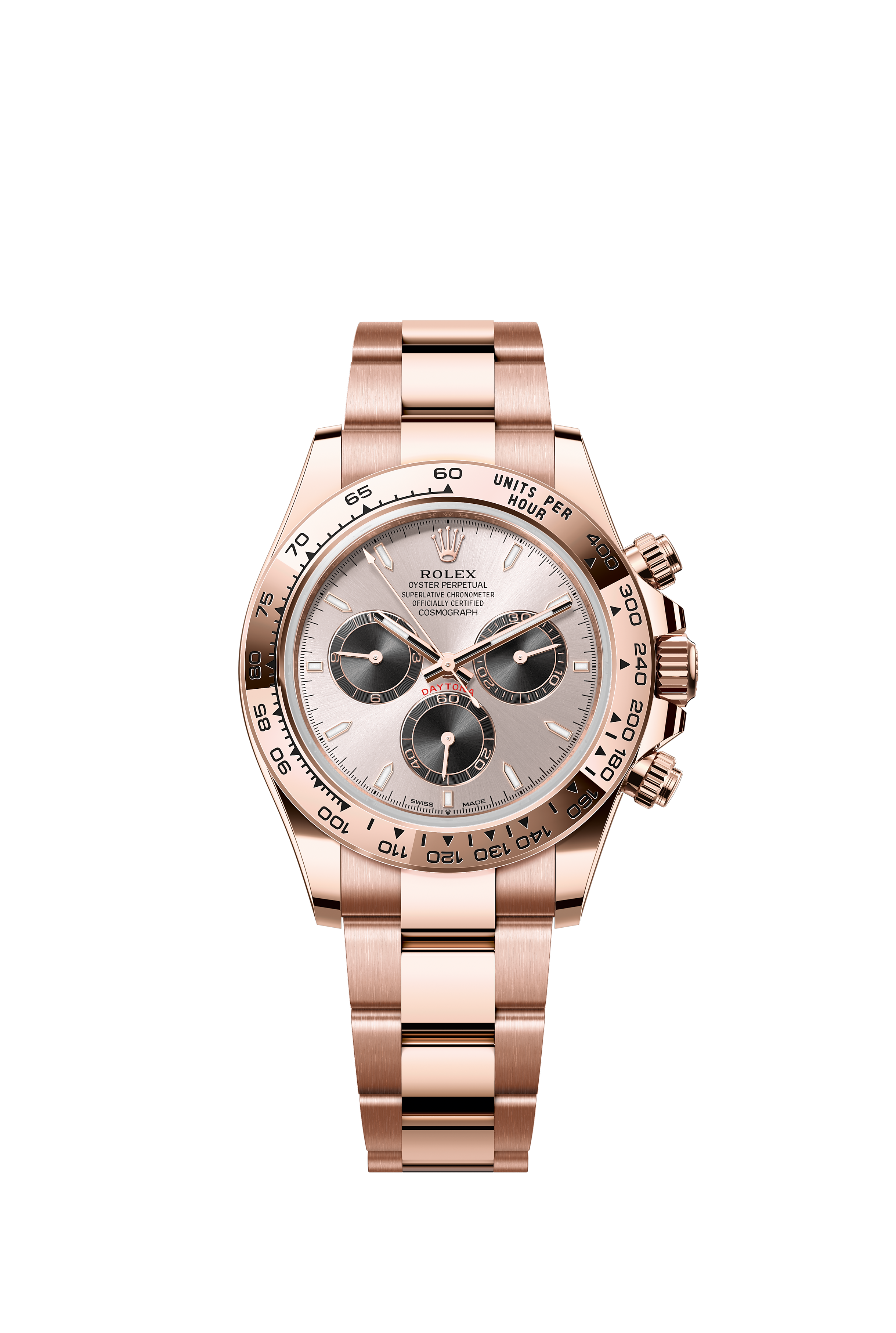 Rolex 126505 Cosmograph Daytona Everose Gold Bright Black and Sundust Dial