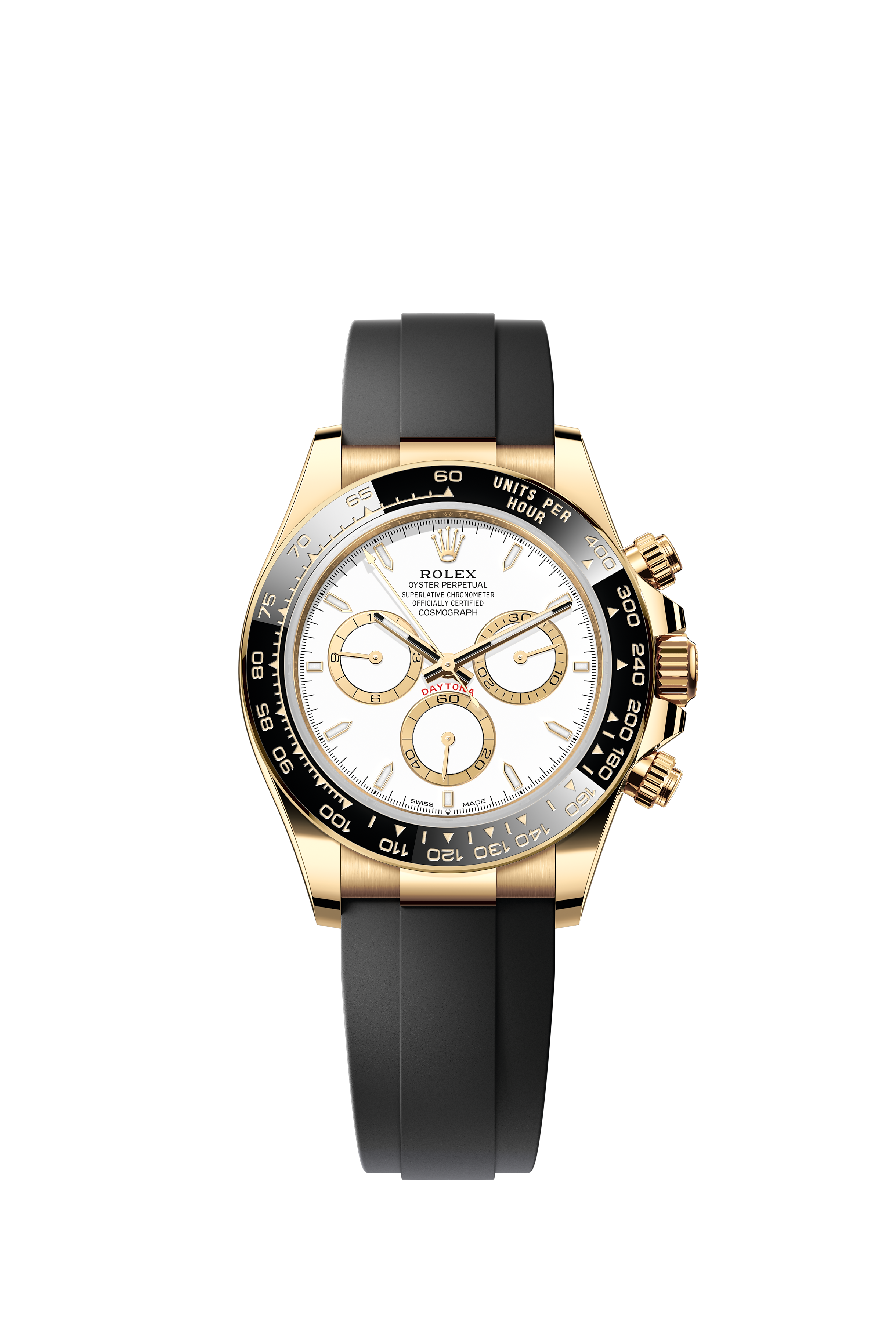 Rolex 126518LN Cosmograph Daytona Yellow Gold White Dial Oysterflex