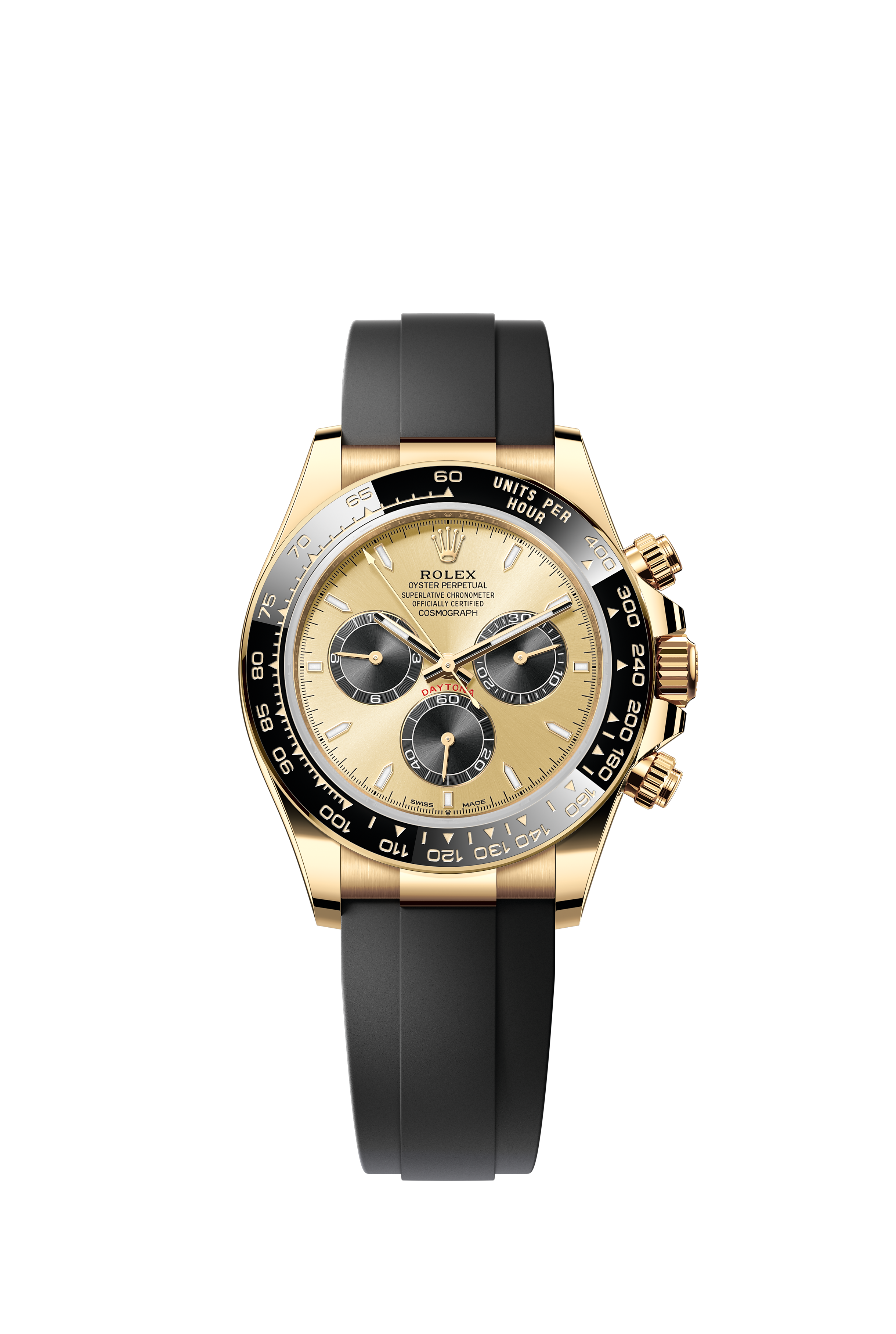 Rolex 126518LN Cosmograph Daytona Yellow Gold Golden and Bright Black Dial Oysterflex