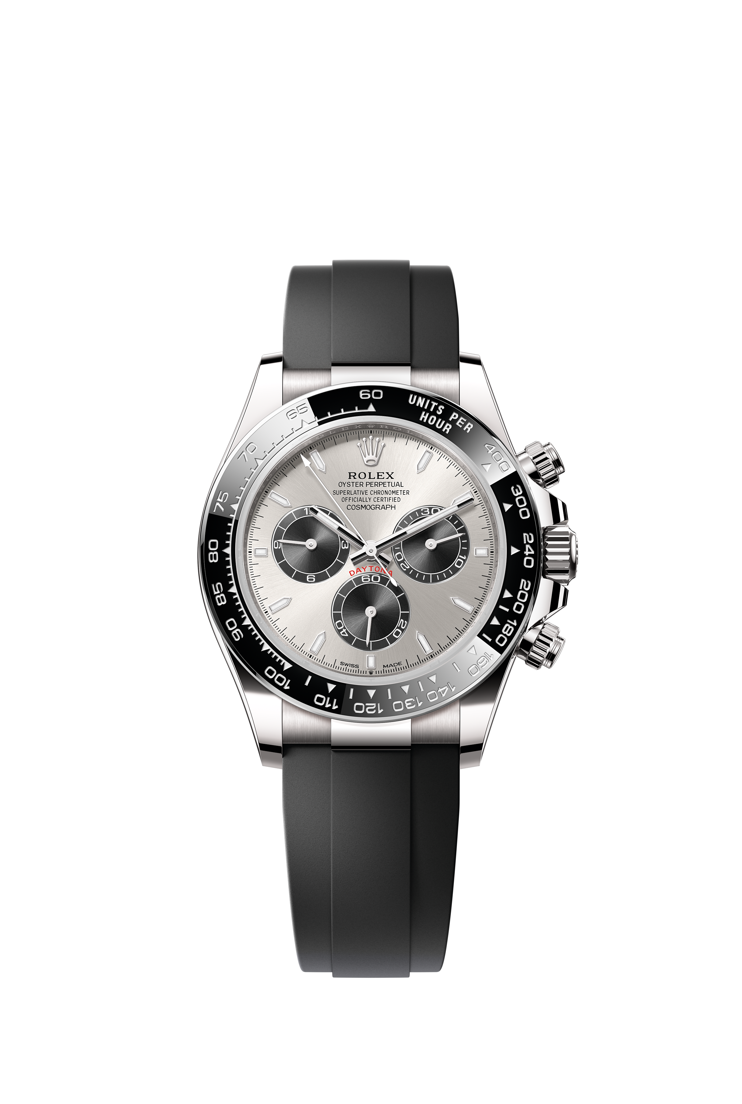 Rolex 126519LN Cosmograph Daytona White Gold Steel and Bright Black Dial Oysterflex