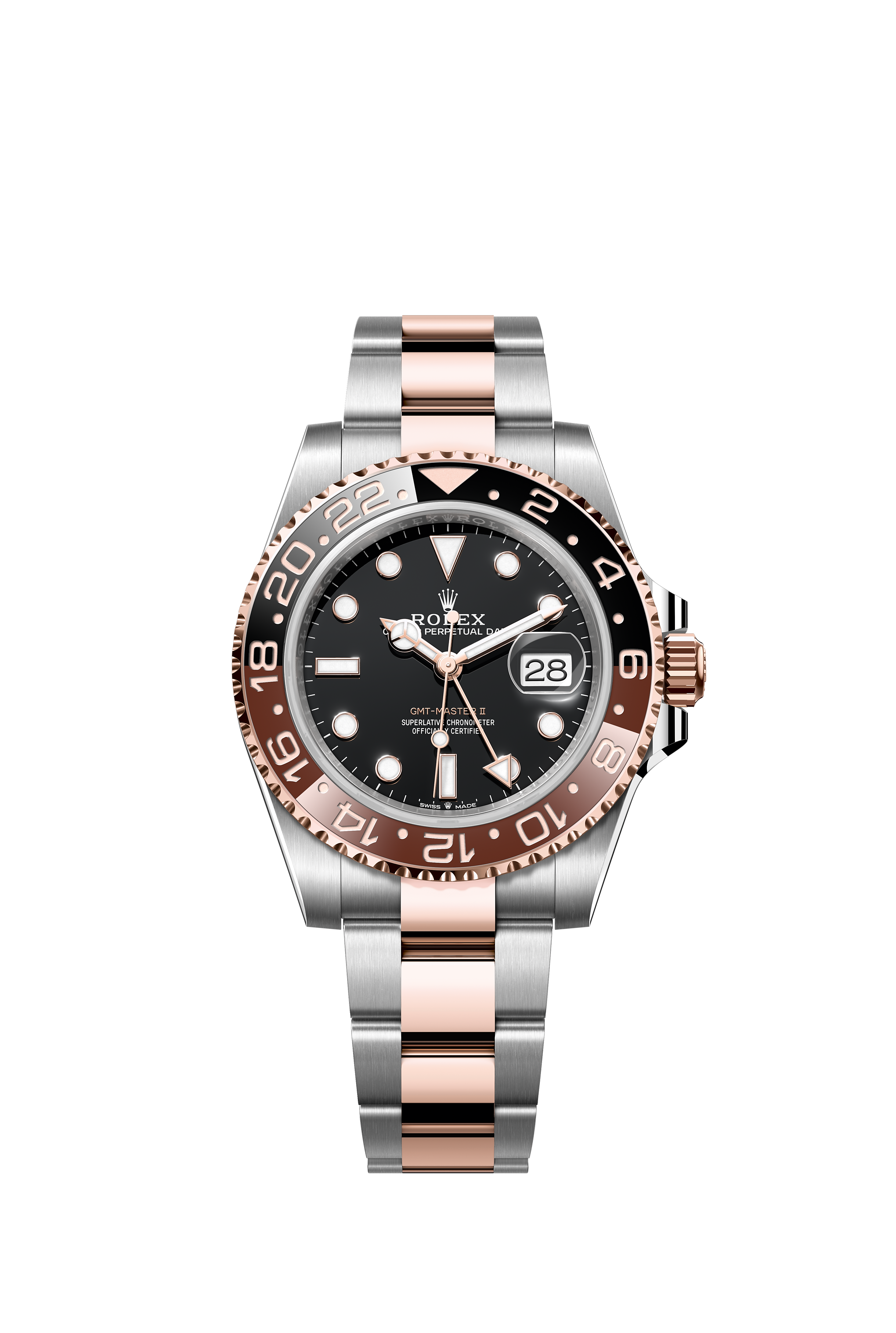 Rolex 126711CHNR GMT-Master II Everose Rolesor Black Dial
