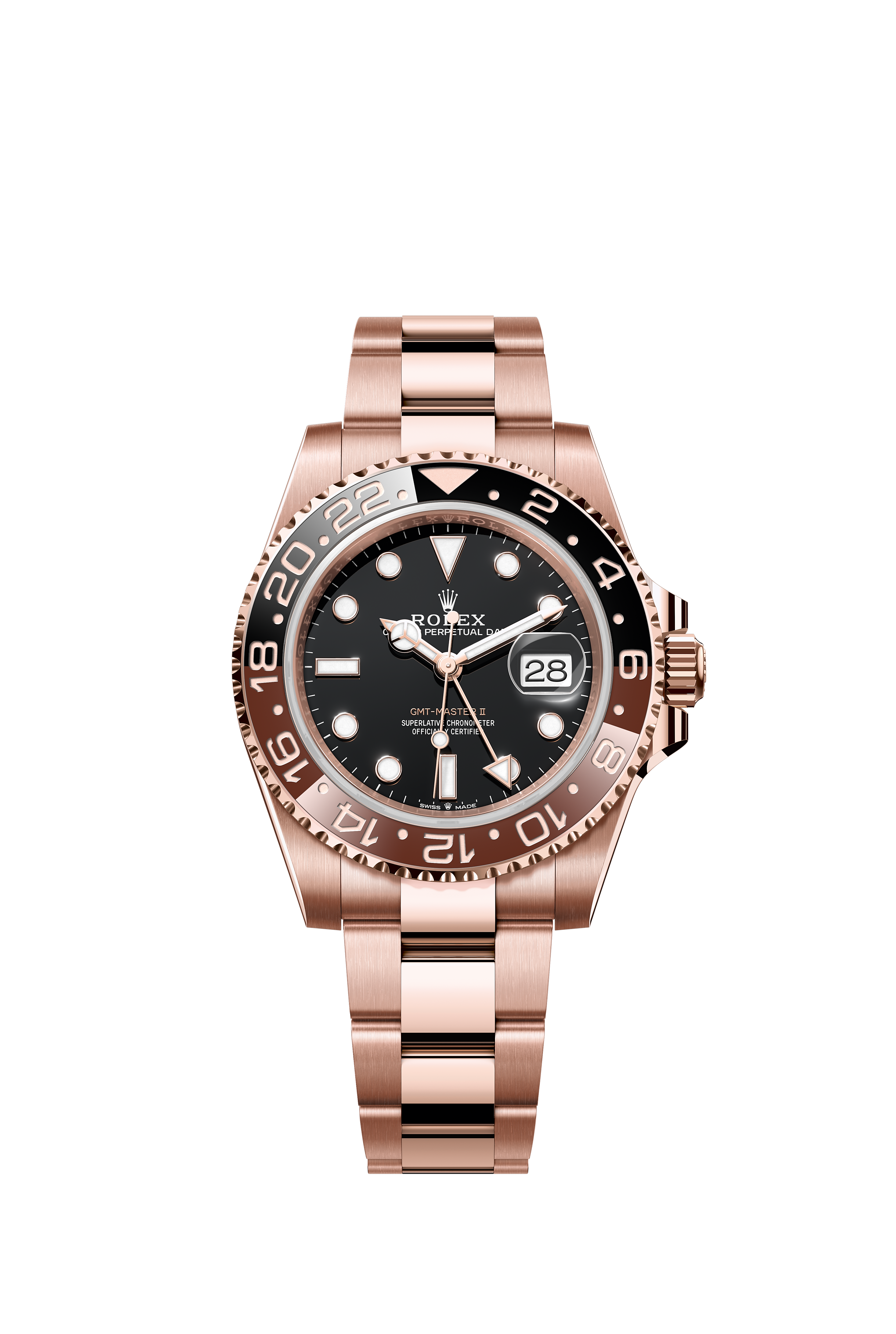 Rolex 126715CHNR GMT-Master II Everose Gold Black Dial