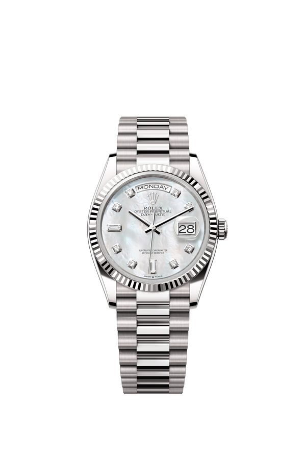 128239 Mother Of Pearl Diamond Set Day-Date