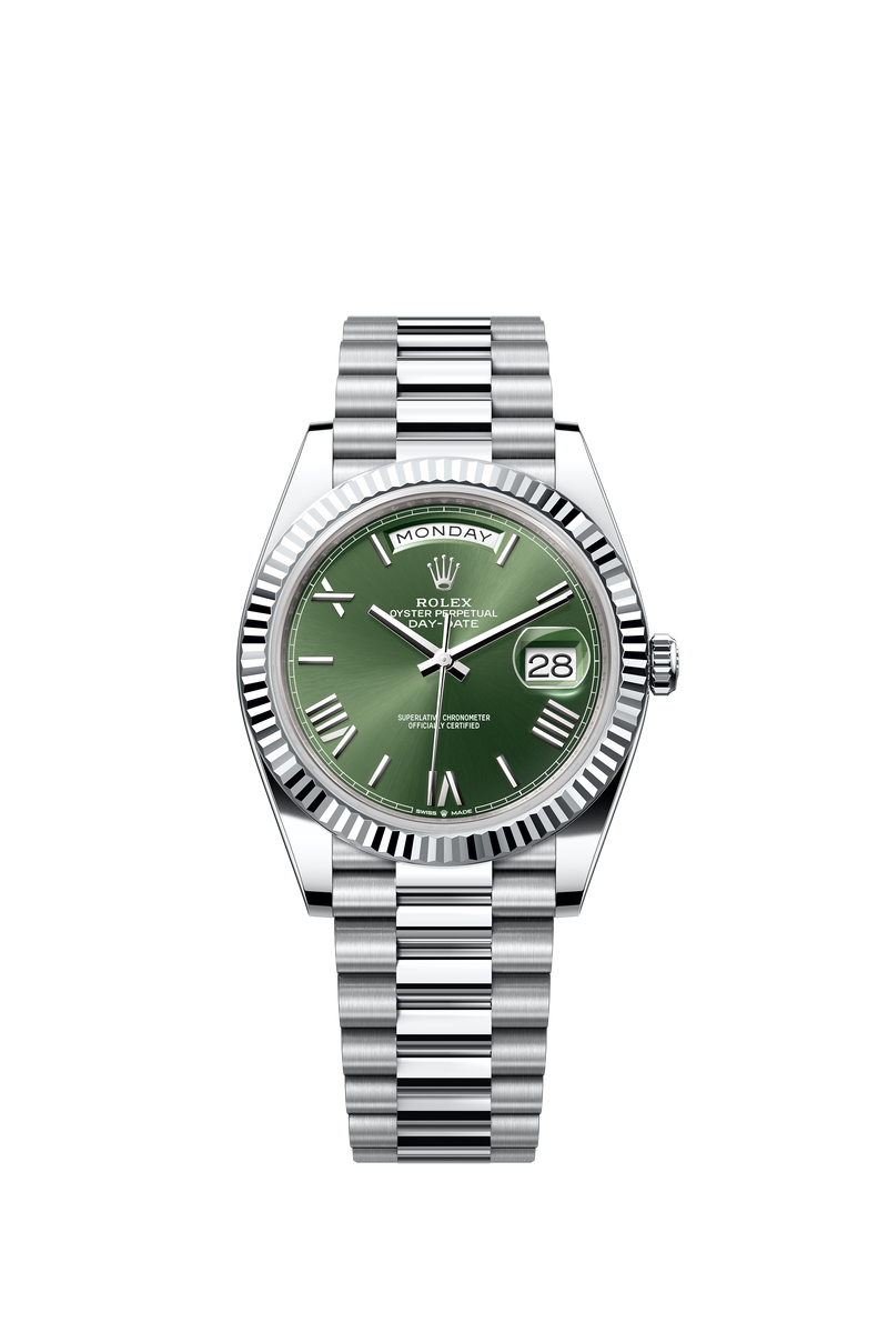 228236 Olive Roman Numeral Day-Date