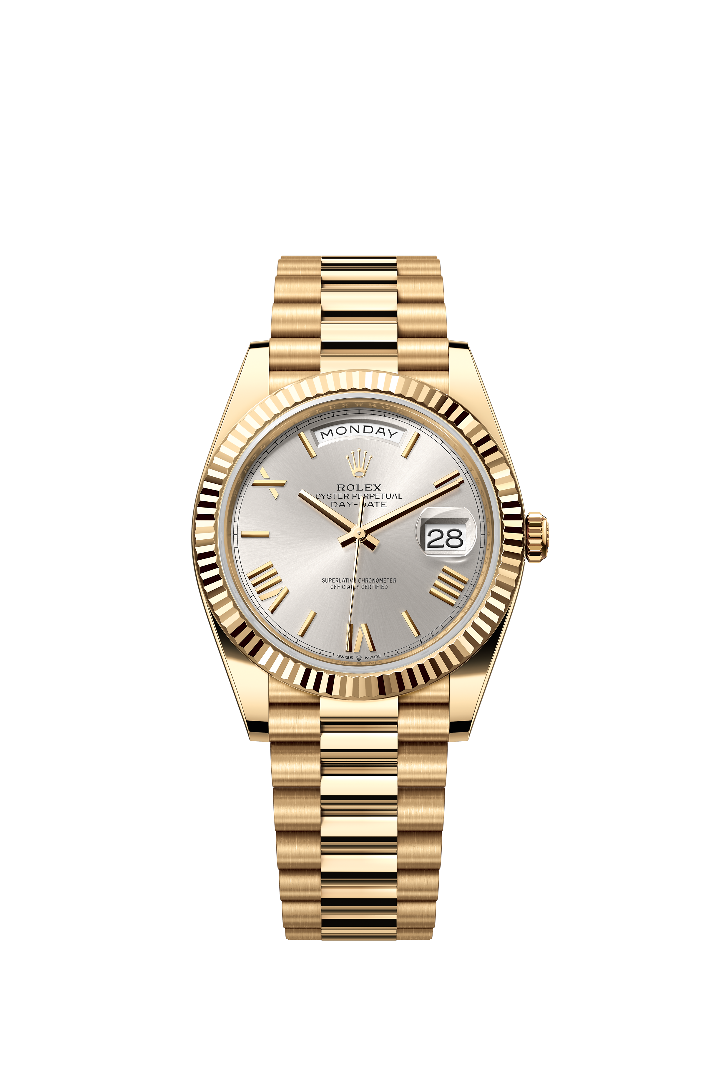 ダンヒル デイト 6.75918 シルバー/ゴールド Rolex 228238 Day-Date 40 Yellow Gold Silver Dial – Speak Easy Co