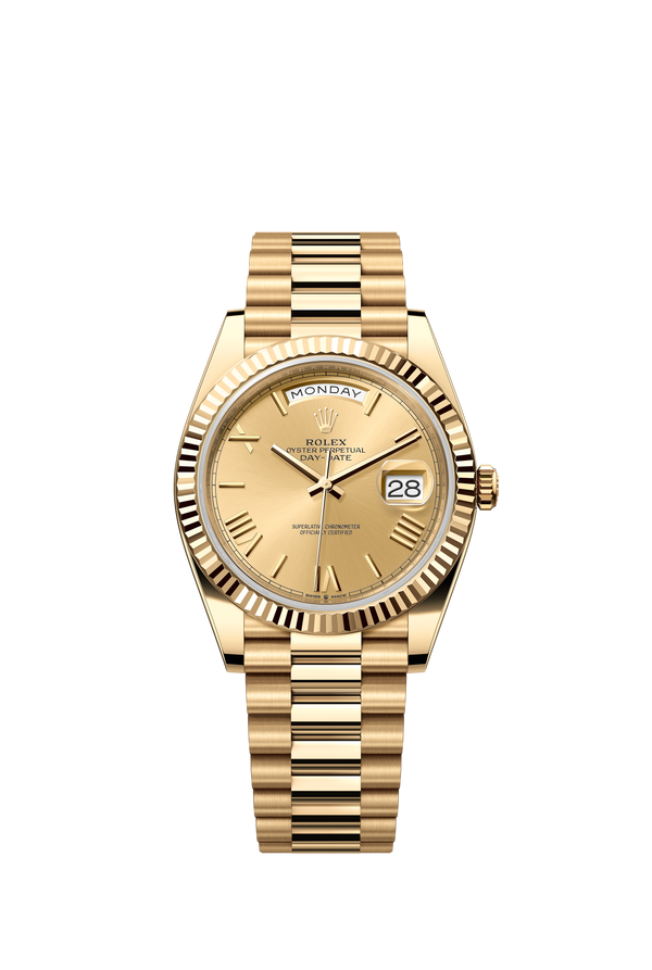228238 Champagne Roman Numeral Day-Date