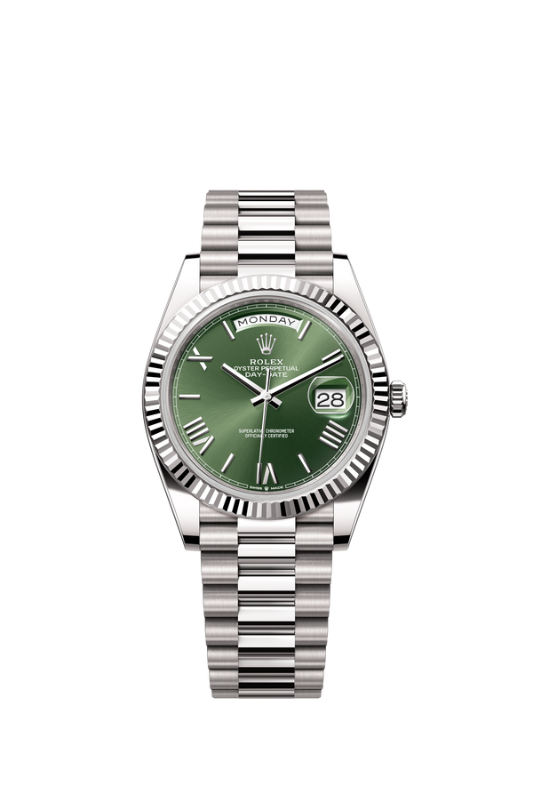 228239 Olive Roman Numeral Day-Date