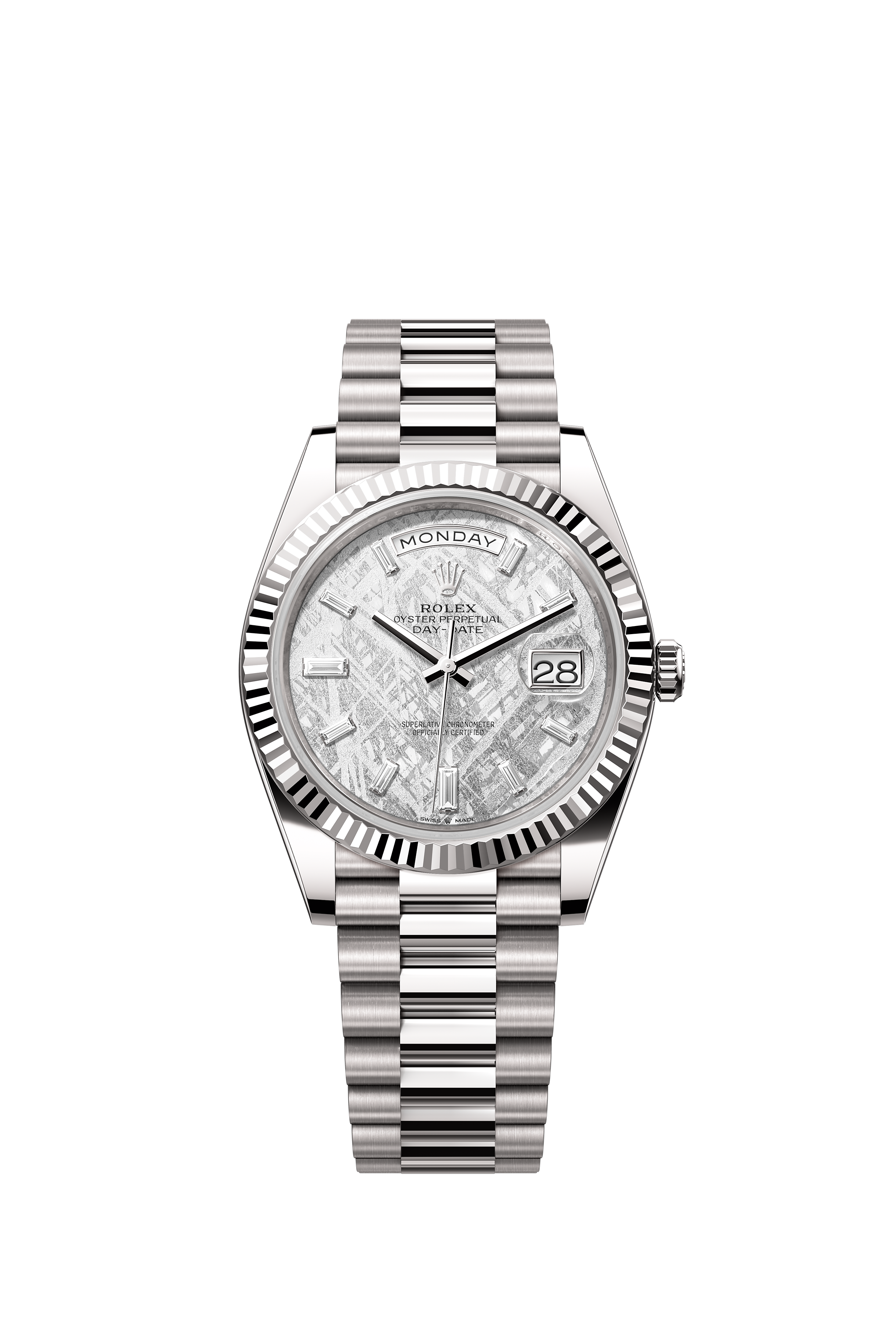 Rolex 228239 Day-Date 40 White Gold Meteorite Diamond Dial