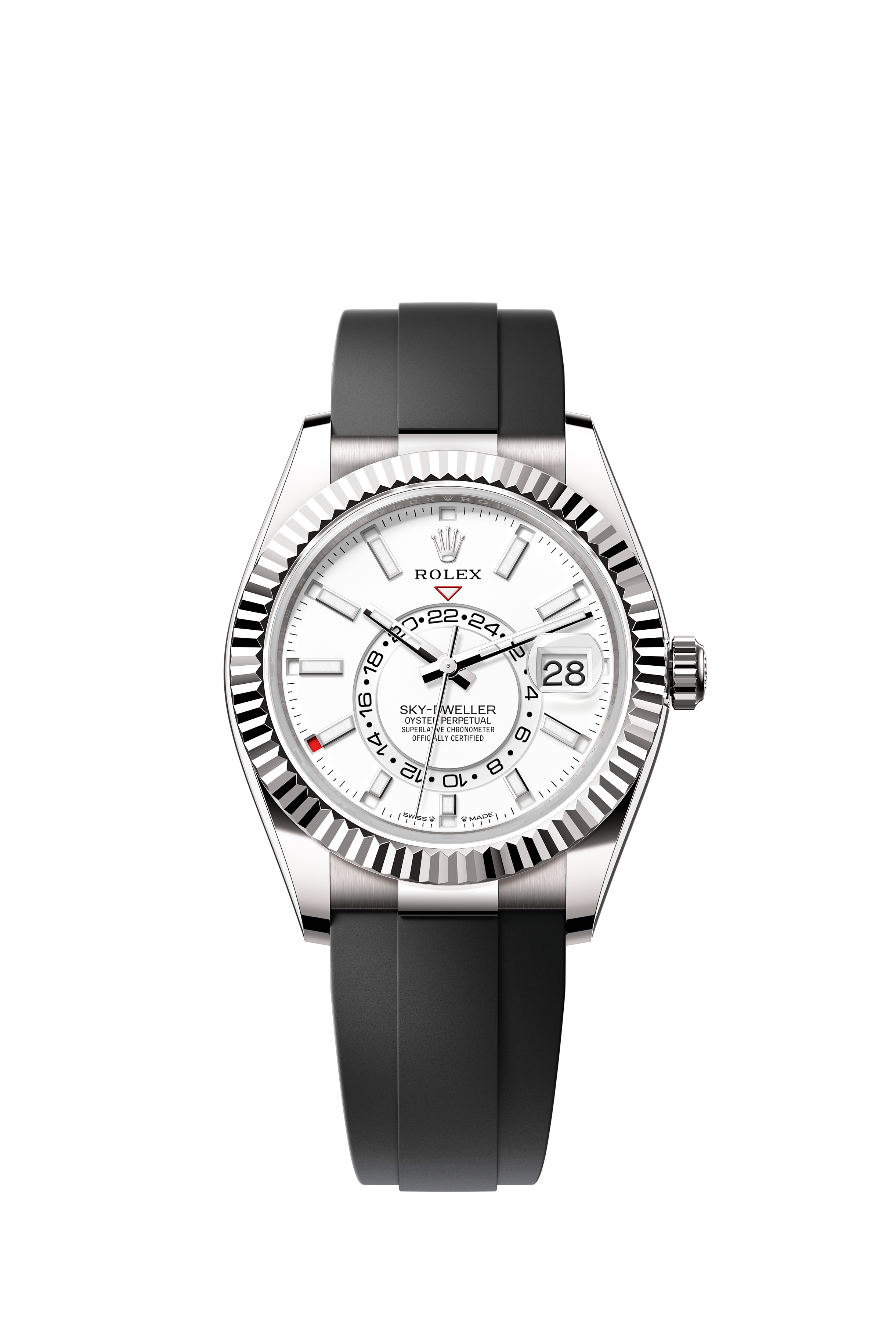 Rolex 336239 Sky-Dweller White Gold Intense White Dial Oysterflex