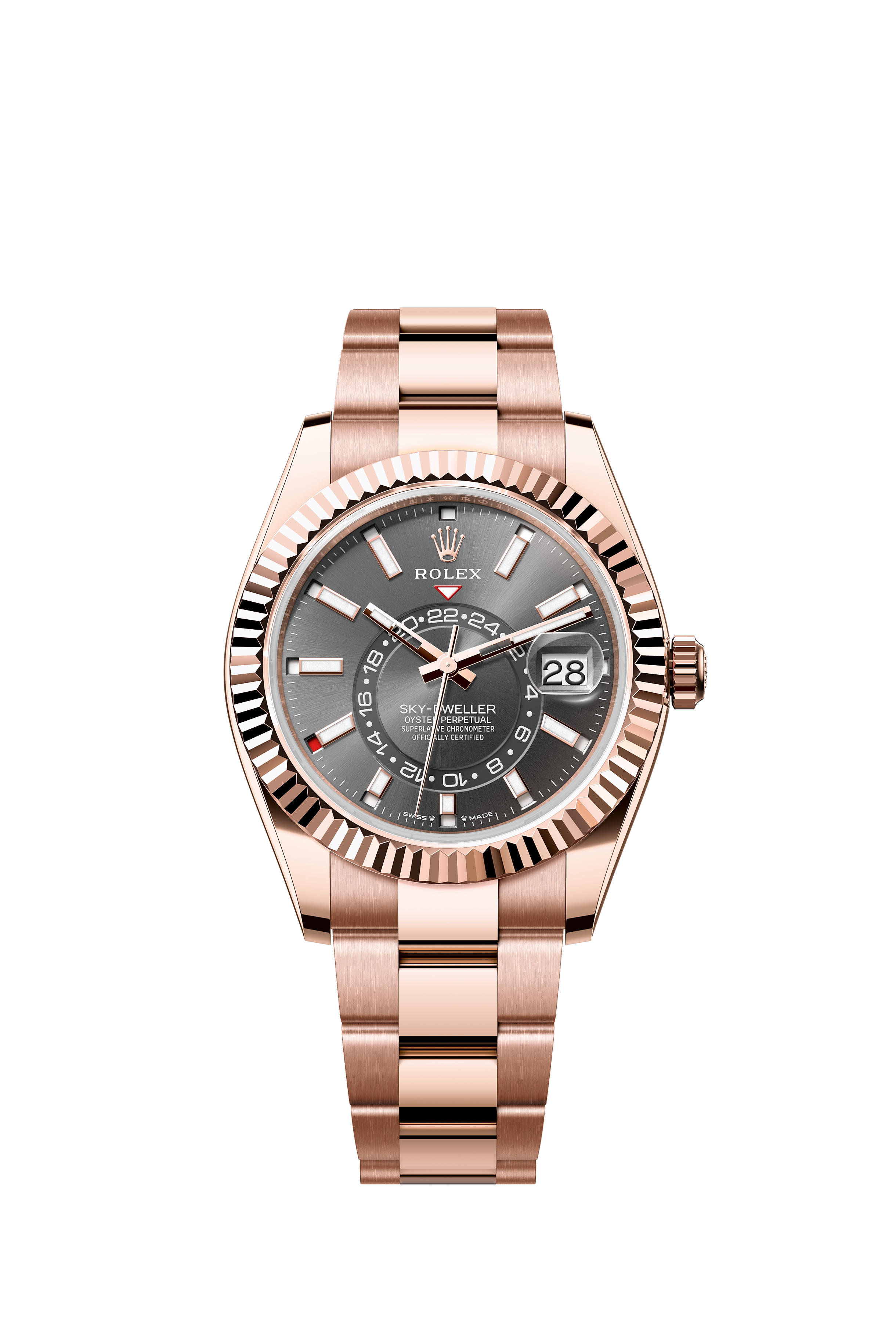 Rolex 336935 Sky-Dweller Everose Gold Slate Dial Oyster