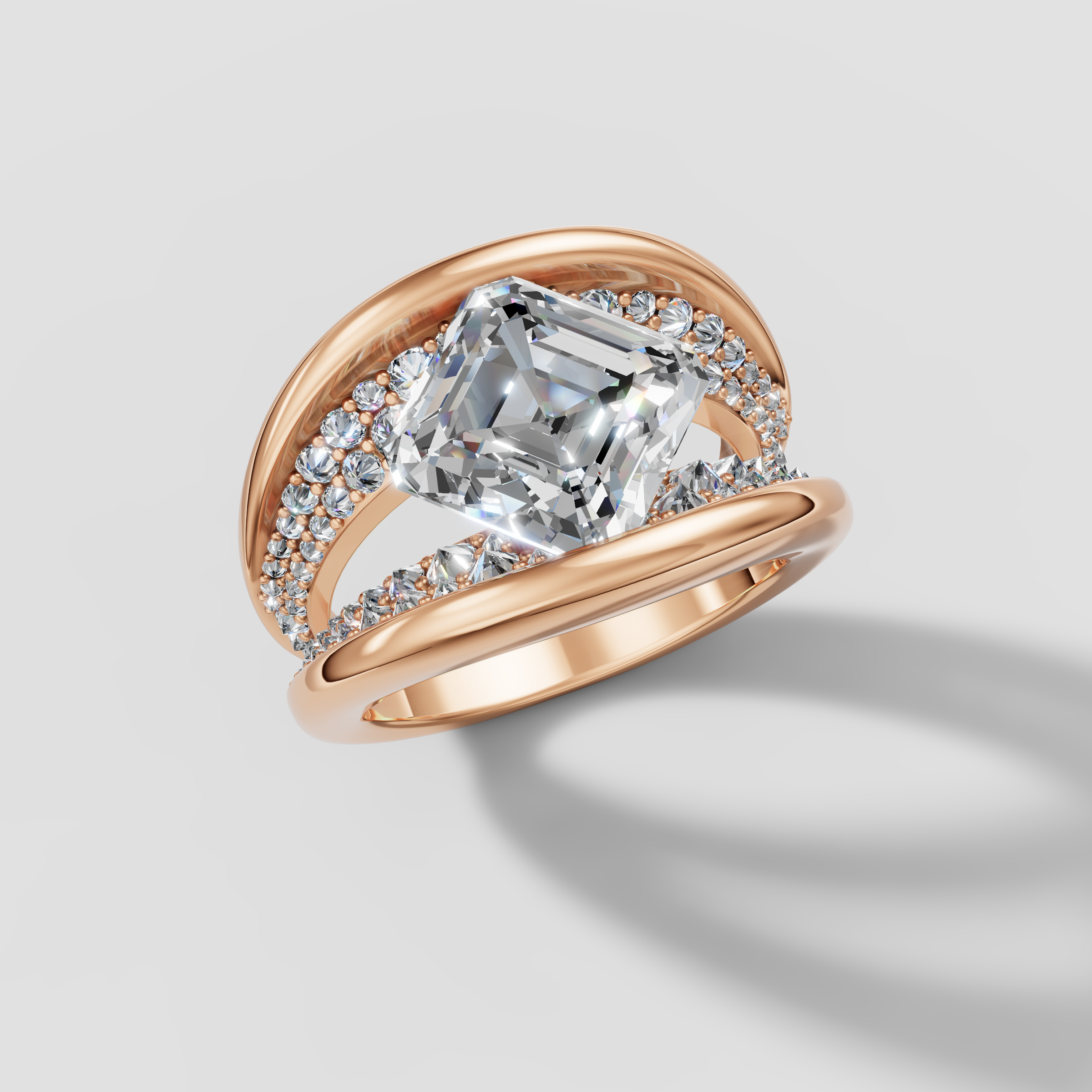 Asscher Arcs Ring - Speak Easy Signatures