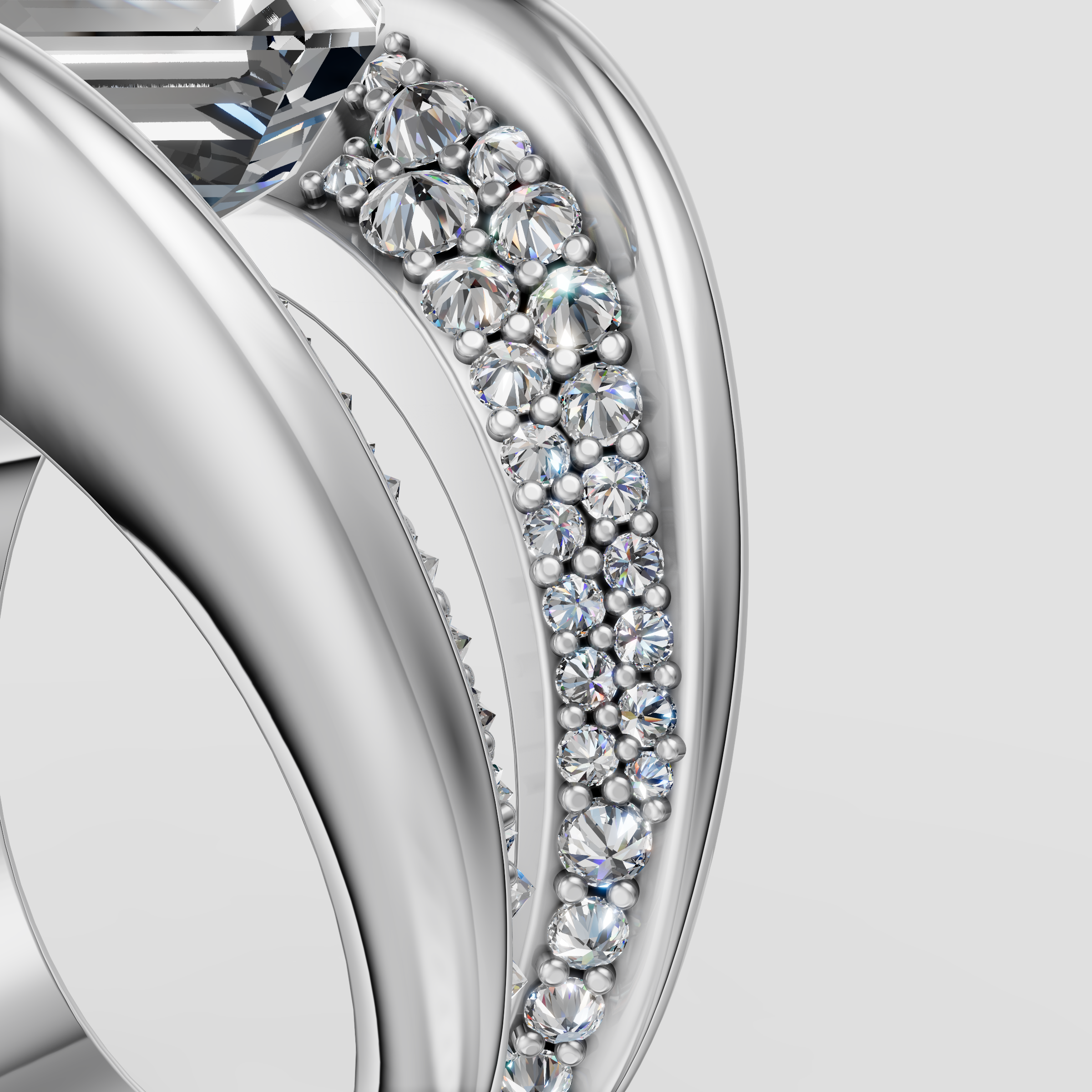 Asscher Arcs Ring - Speak Easy Signatures