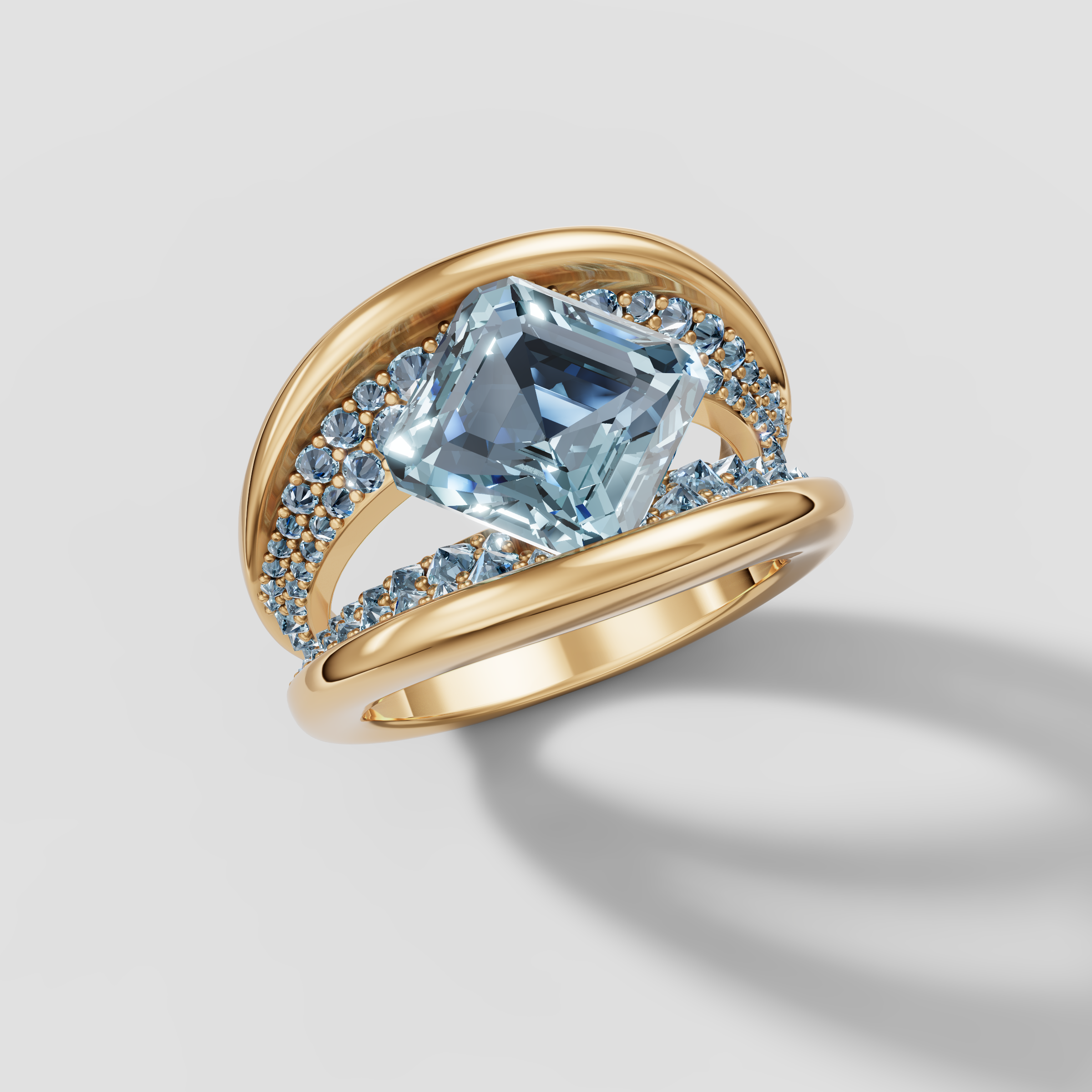Asscher Arcs Ring - Speak Easy Signatures