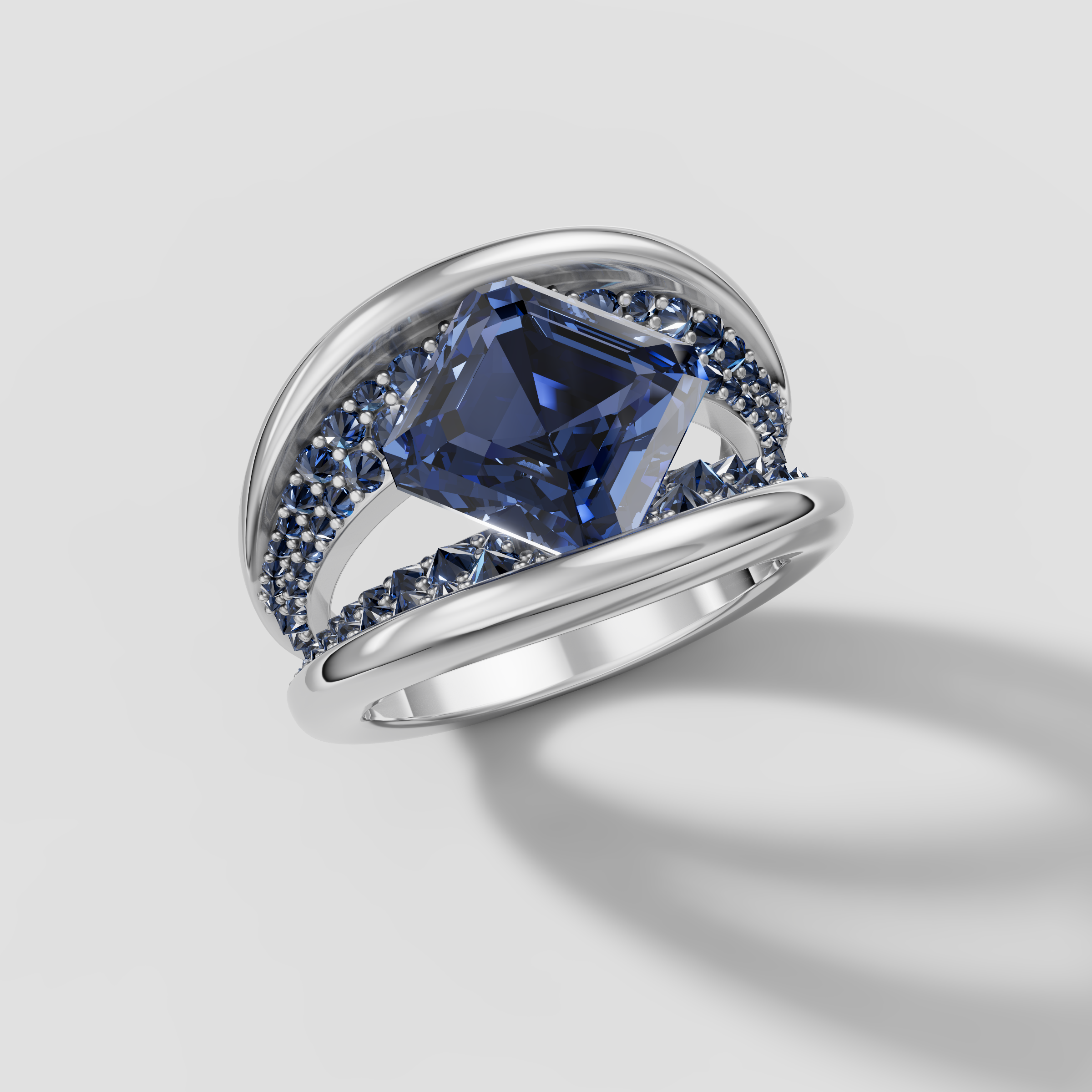Asscher Arcs Ring - Speak Easy Signatures