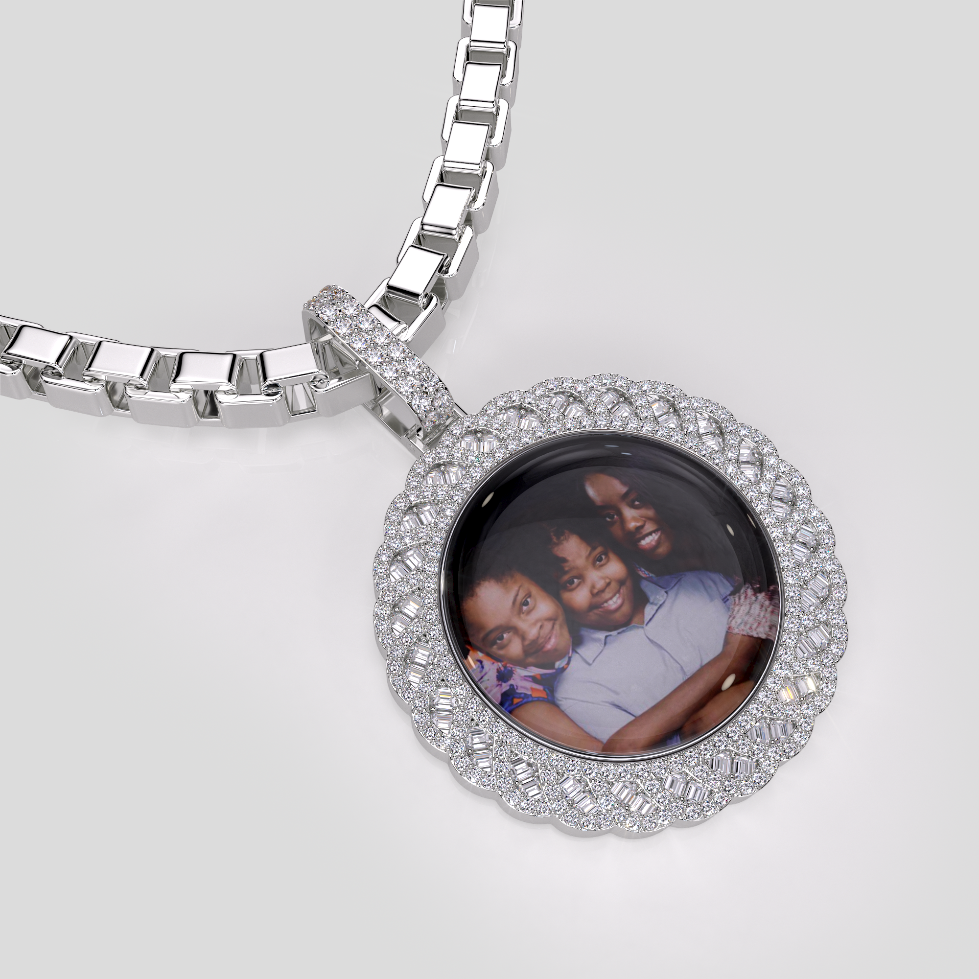 Emerald Cut Memory Pendant – Past Project by Speak Easy Co