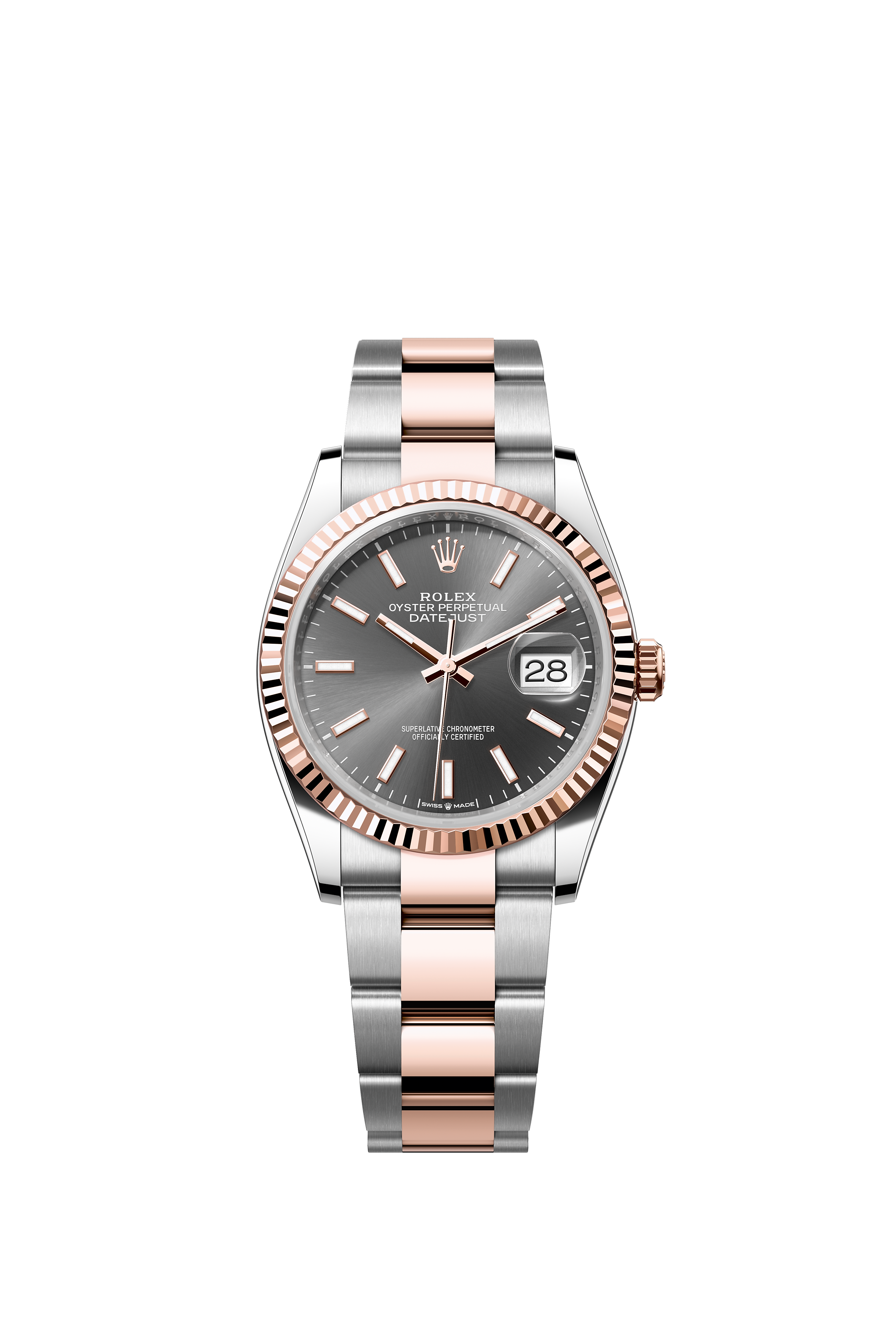 Rolex 126231 Datejust 36 Everose Rolesor Slate Dial
