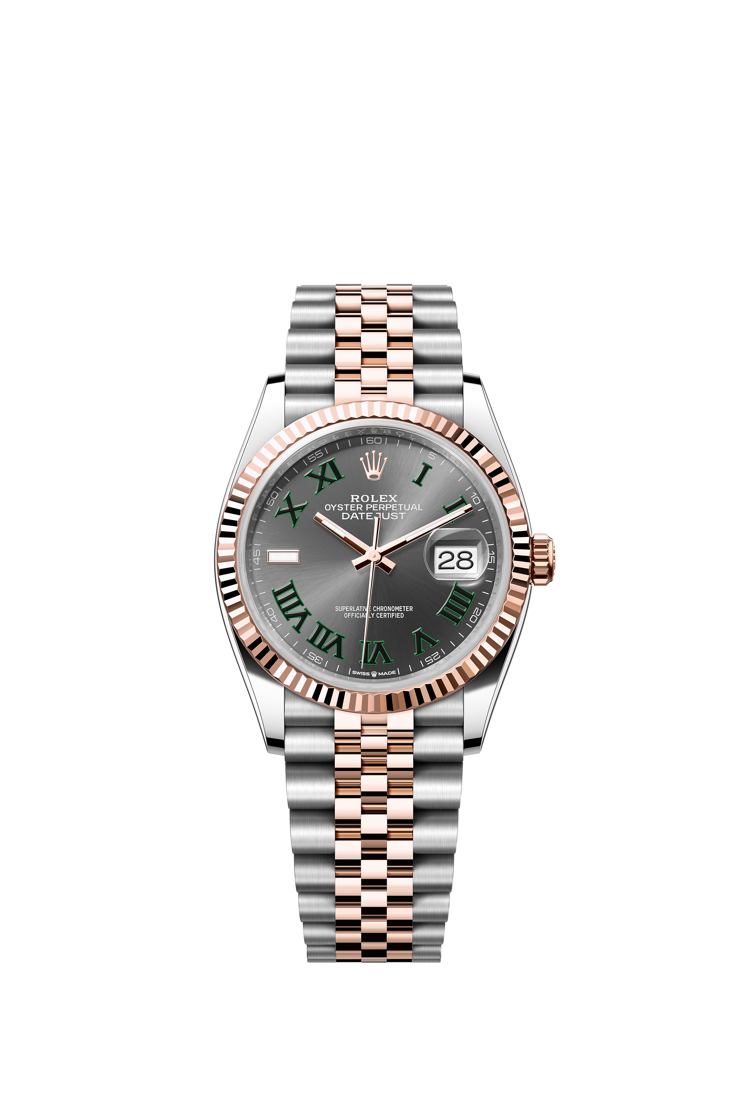 Rolex 126231 Datejust 36 Everose Rolesor Wimbledon Dial