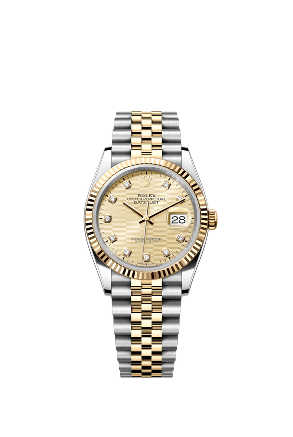 126233 Golden Fluted Datejust