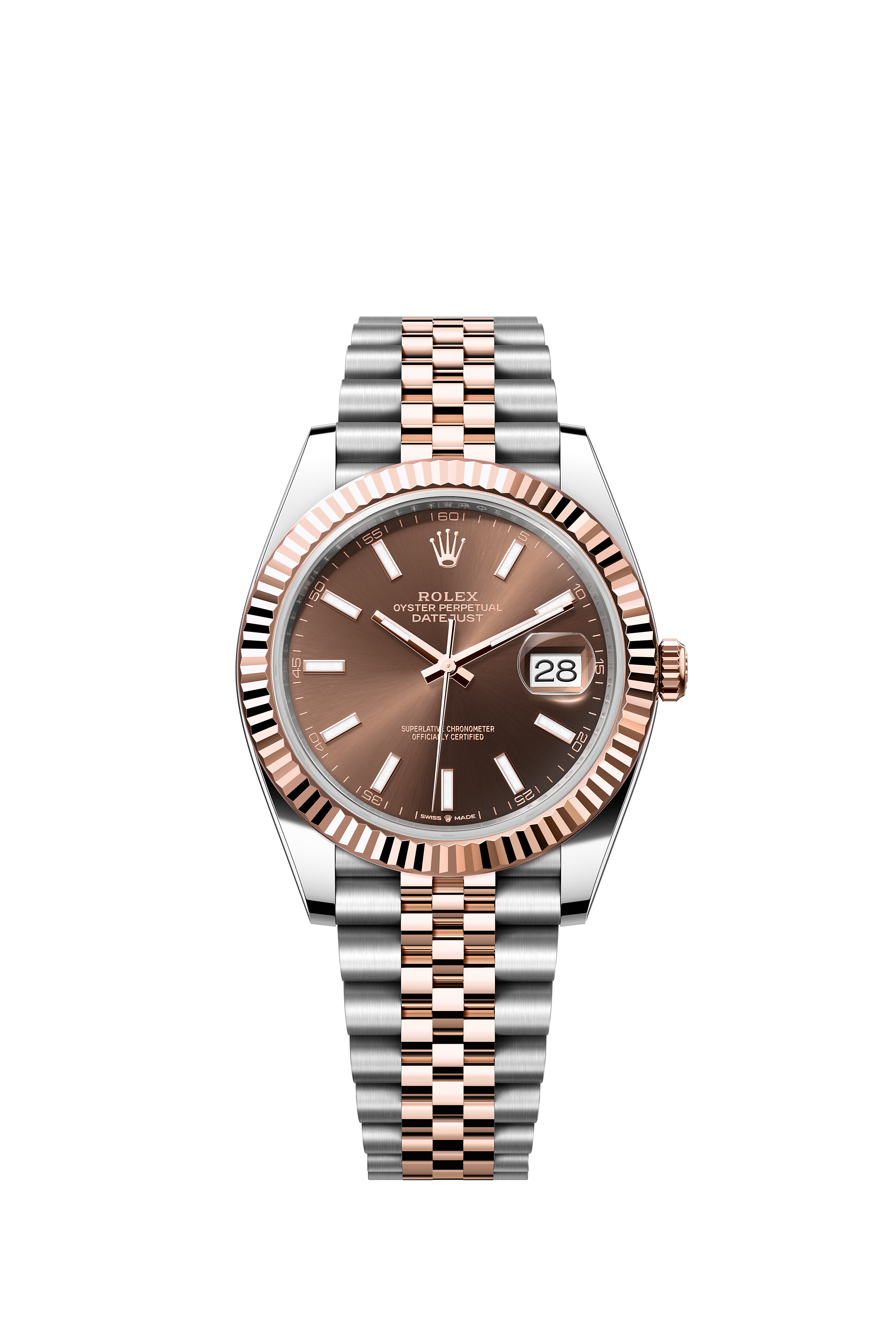 Rolex 126231 Datejust 36 Everose Rolesor Chocolate Dial