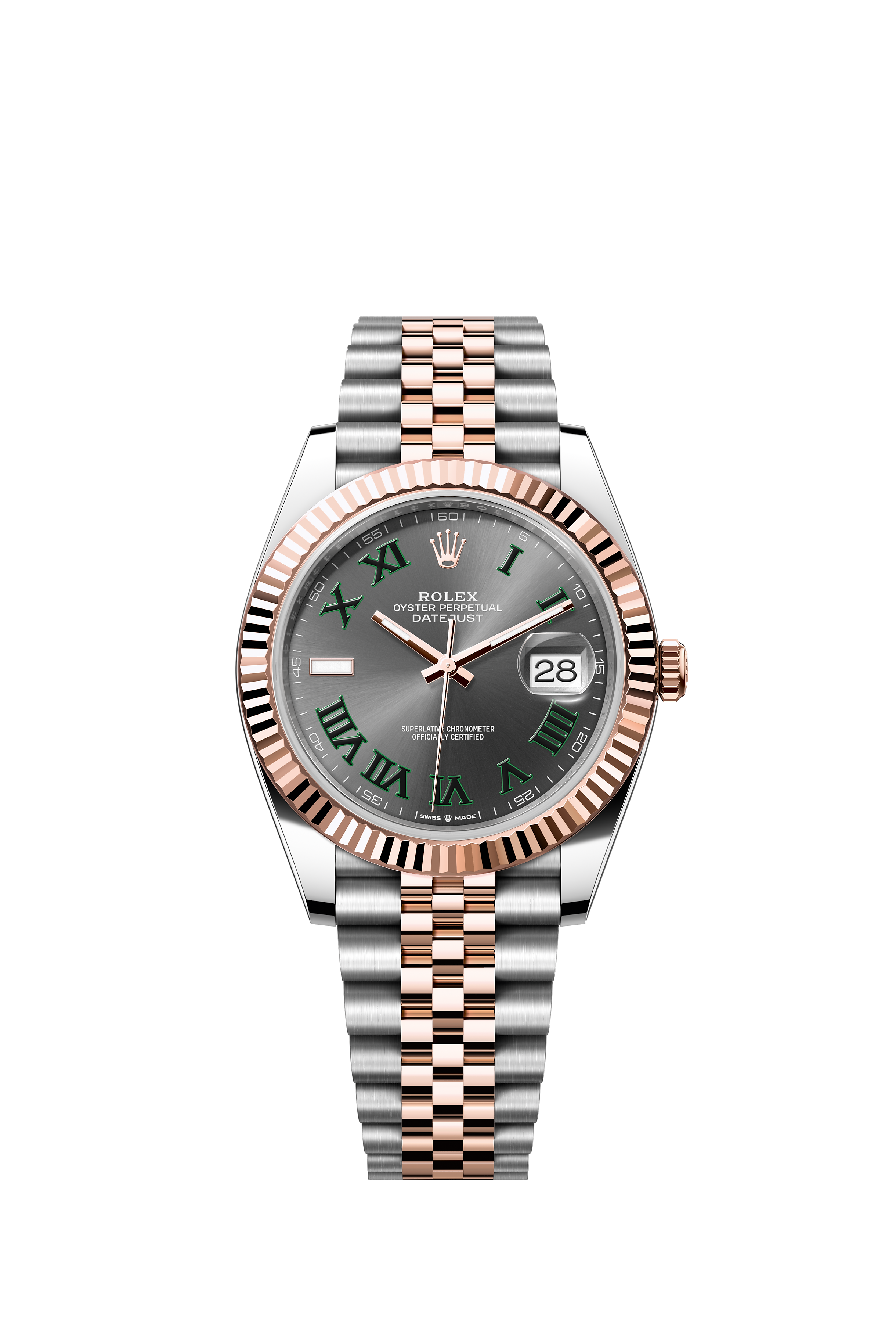 Rolex 126231 Datejust 36 Everose Rolesor Wimbledon Dial