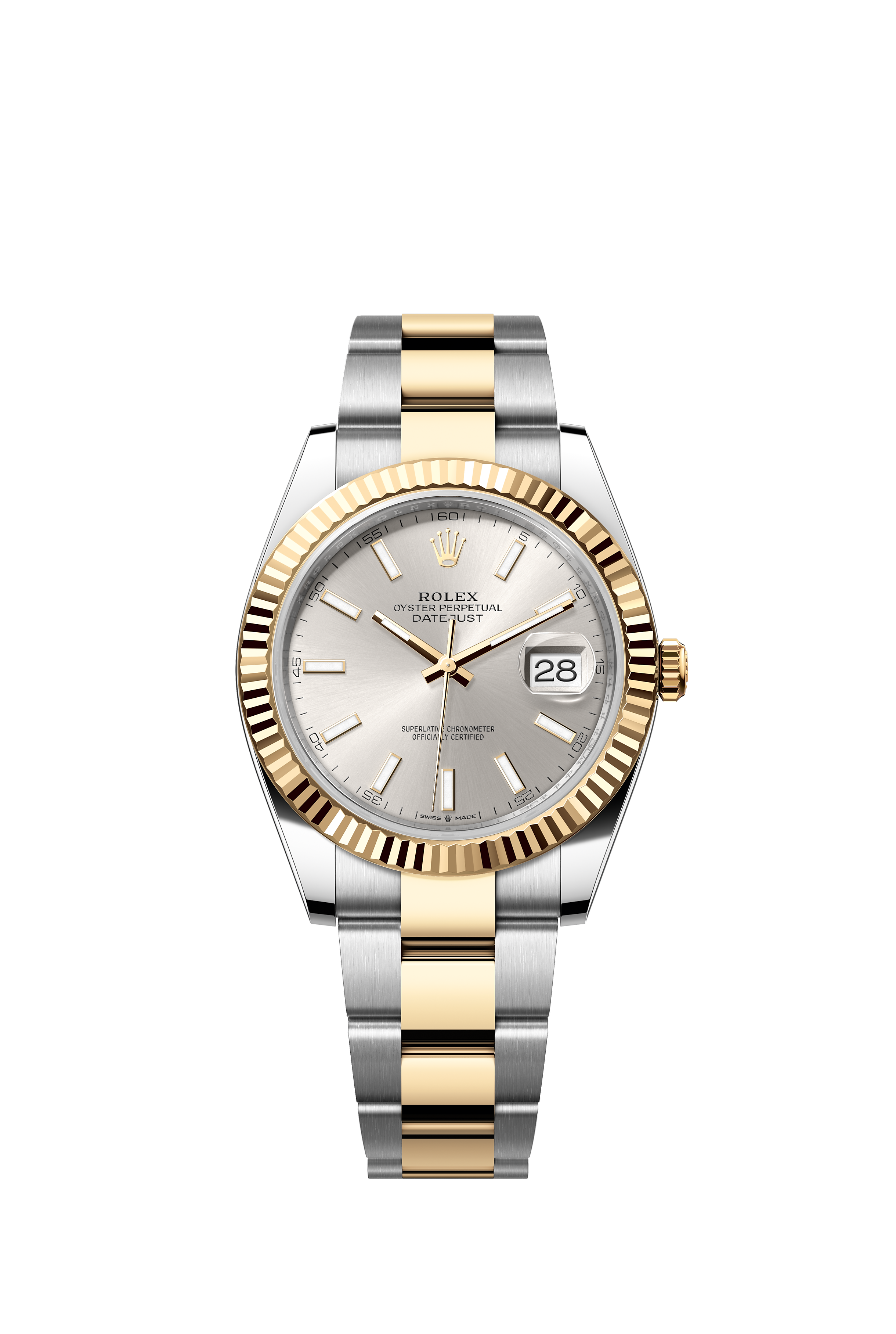 Rolex 126333 Datejust 41 Yellow Rolesor Silver Dial Oyster Bracelet