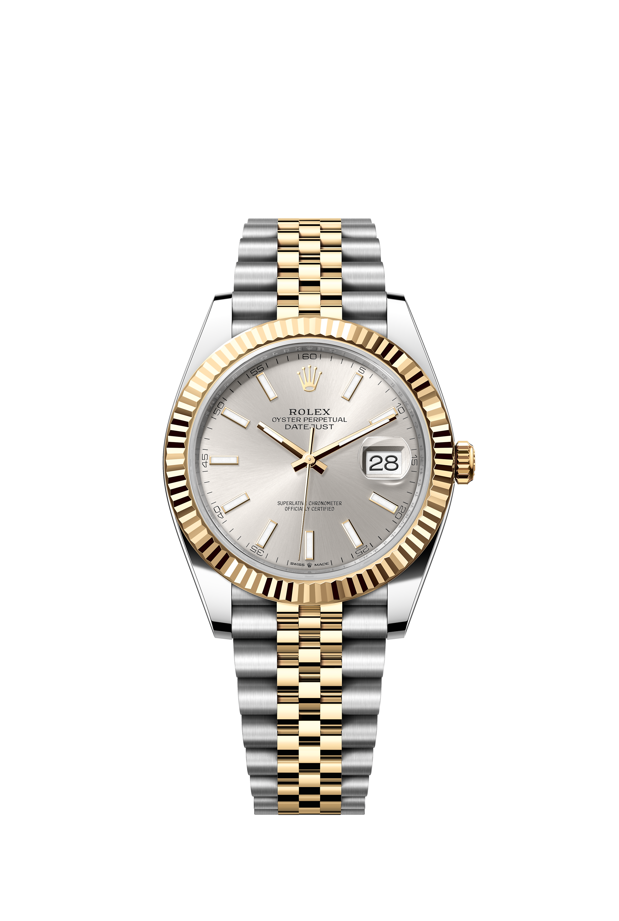Rolex 126333 Datejust 41 Yellow Rolesor Silver Dial