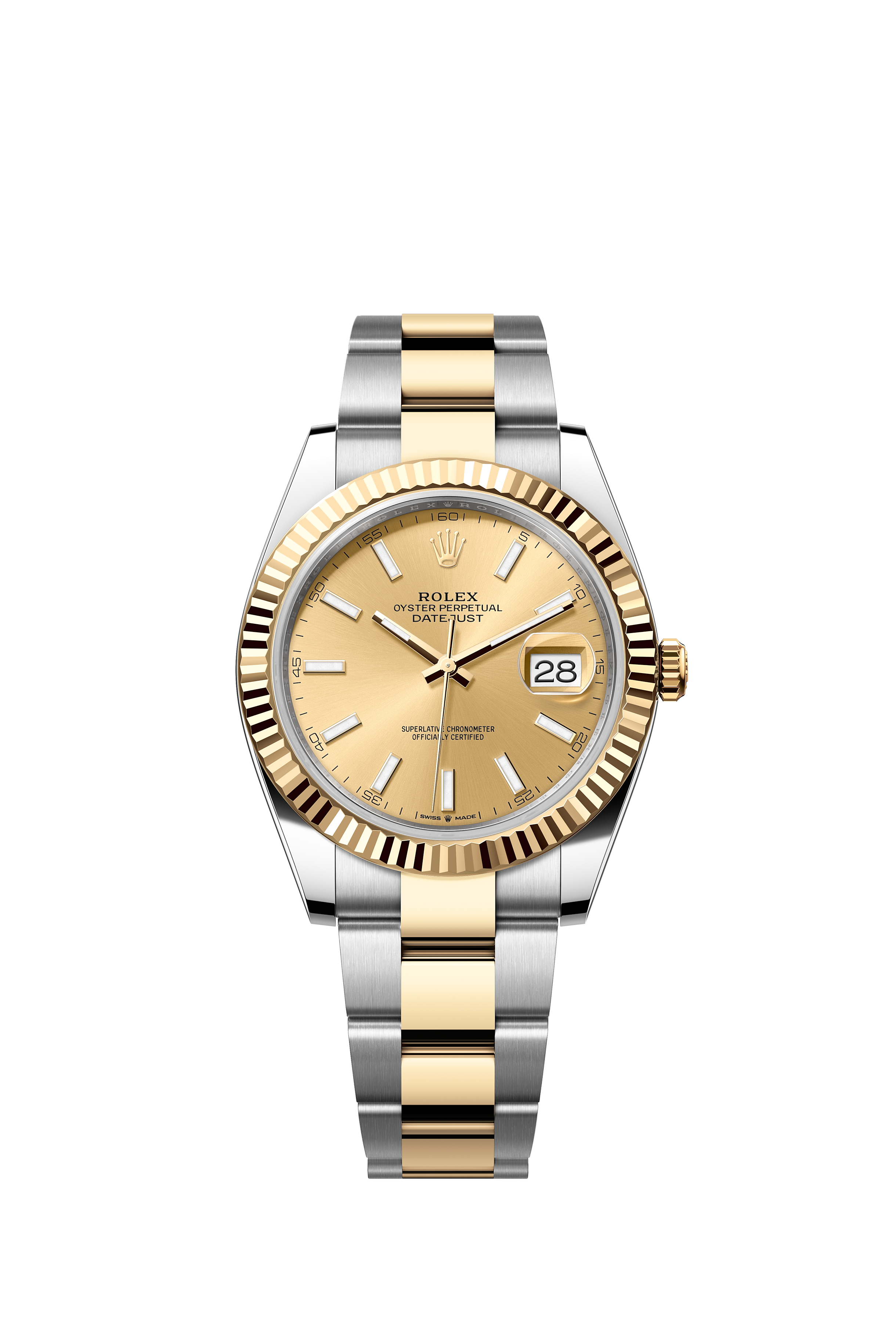 Rolex 126333 Datejust 41 Yellow Rolesor Champagne Dial Oyster Bracelet