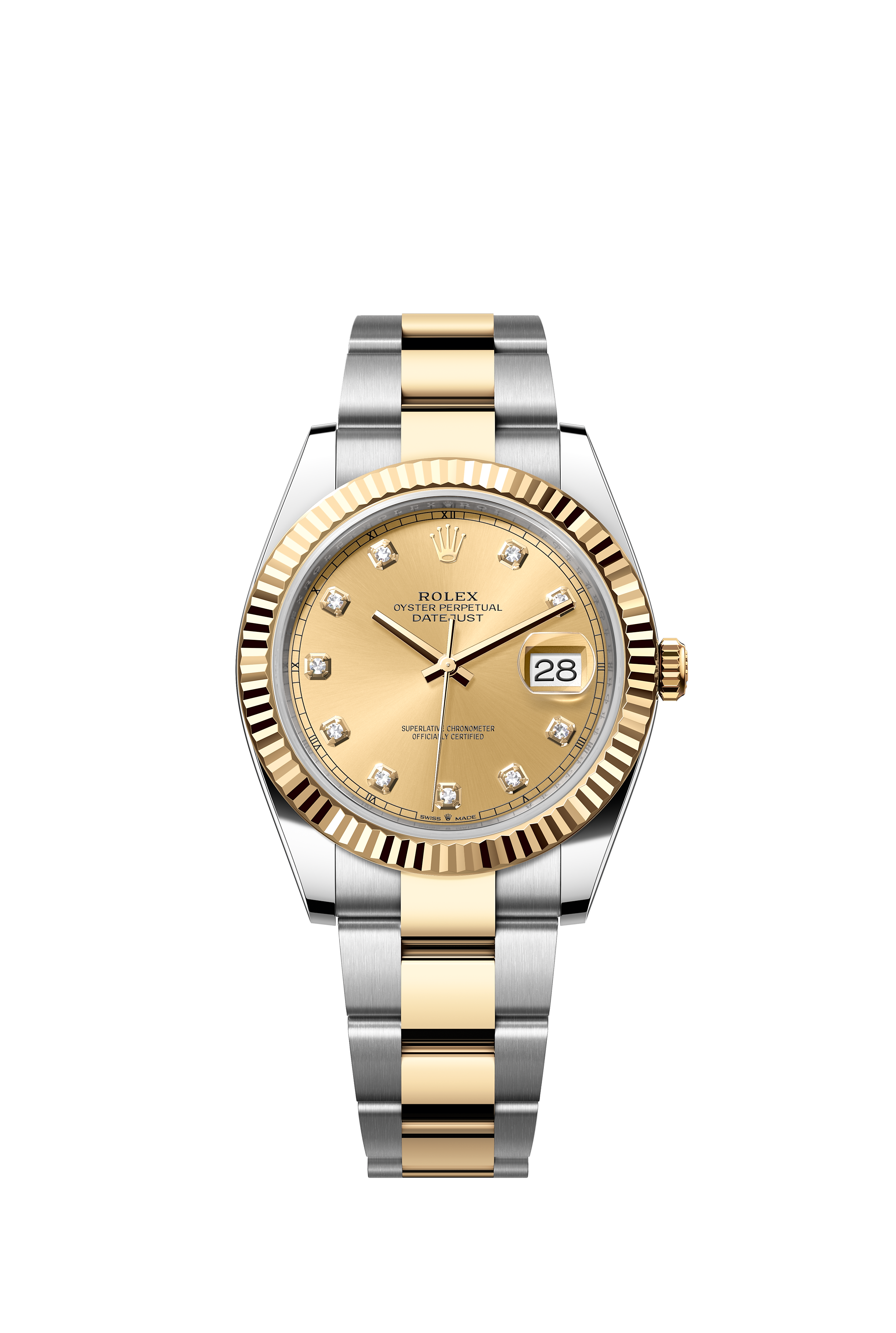 Rolex 126333 Datejust 41 Yellow Rolesor Champagne Diamond Dial Oyster Bracelet