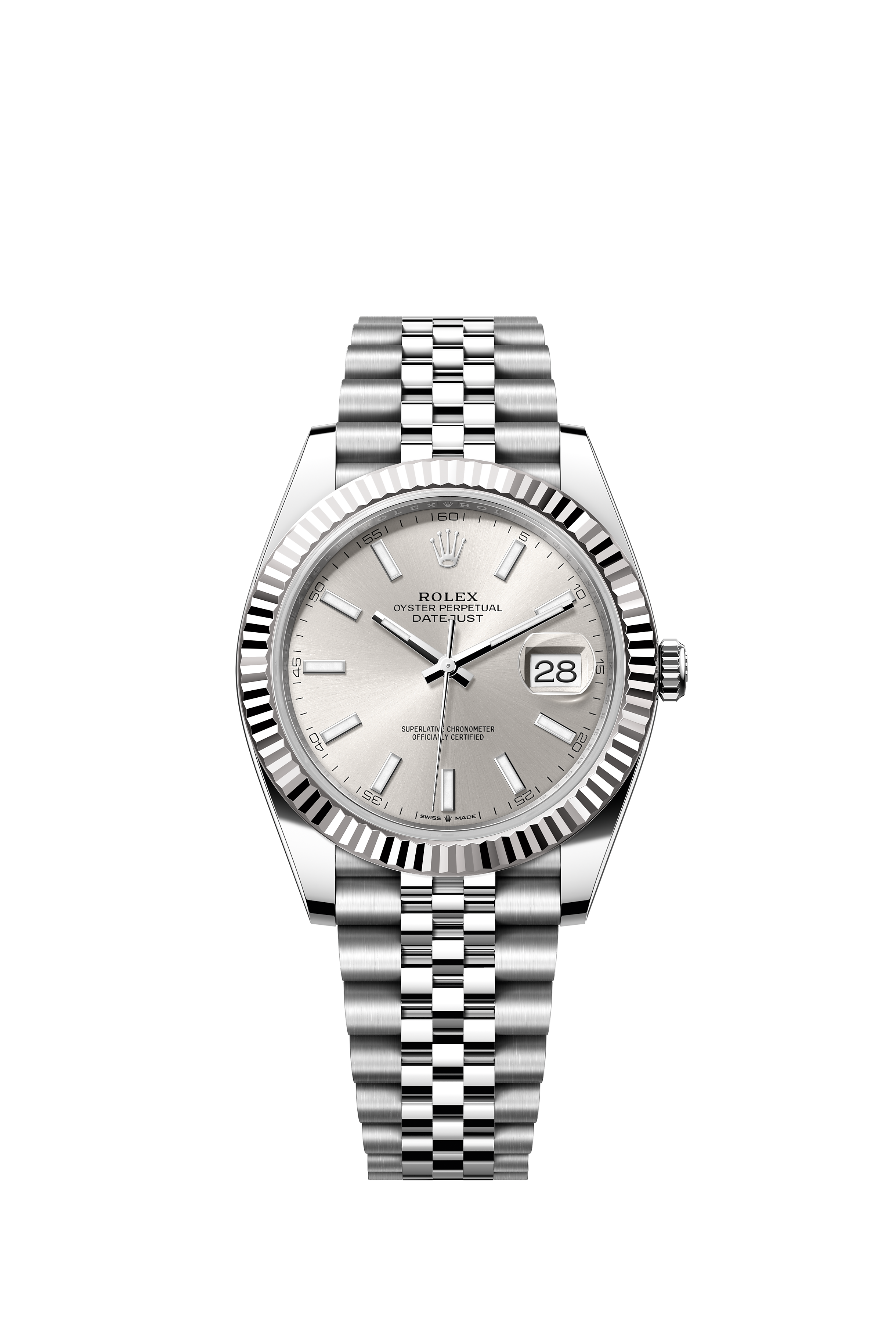 Rolex 126334 Datejust 41 White Rolesor Silver Dial