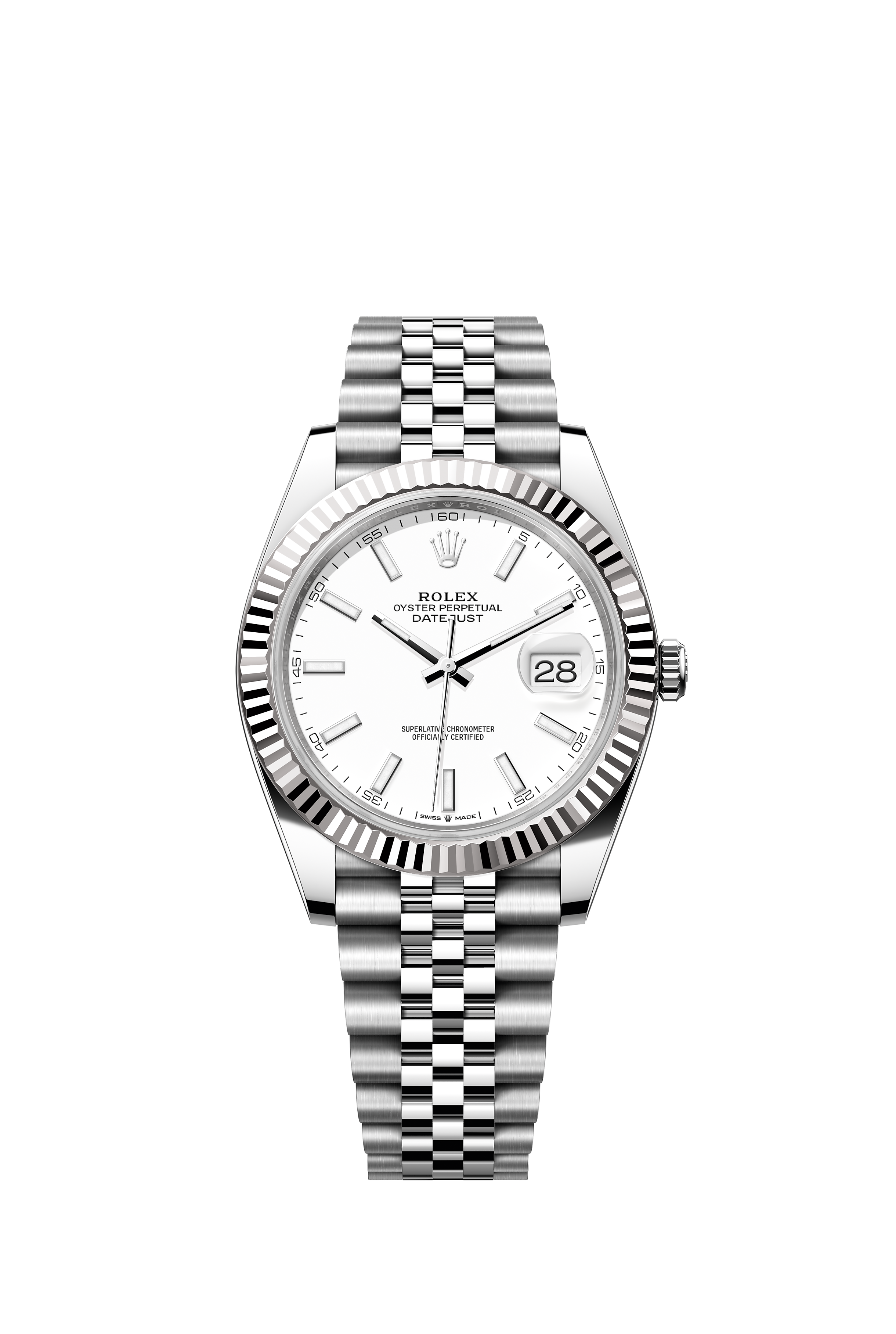 Rolex 126334 Datejust 41 White Rolesor White Dial
