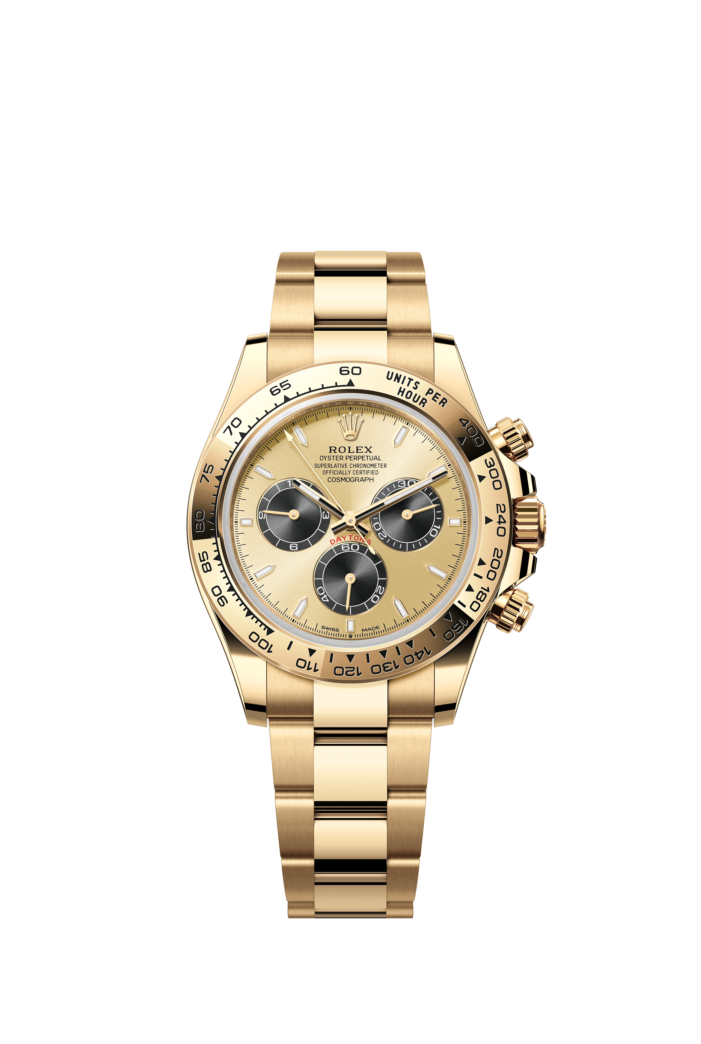 Rolex 126508 Cosmograph Daytona Yellow Gold Intense Black and Champagne Dial
