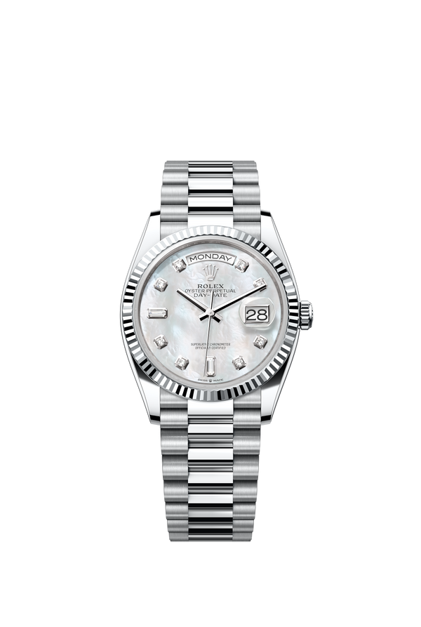 128236 Mother Of Pearl Diamond Set Day-Date