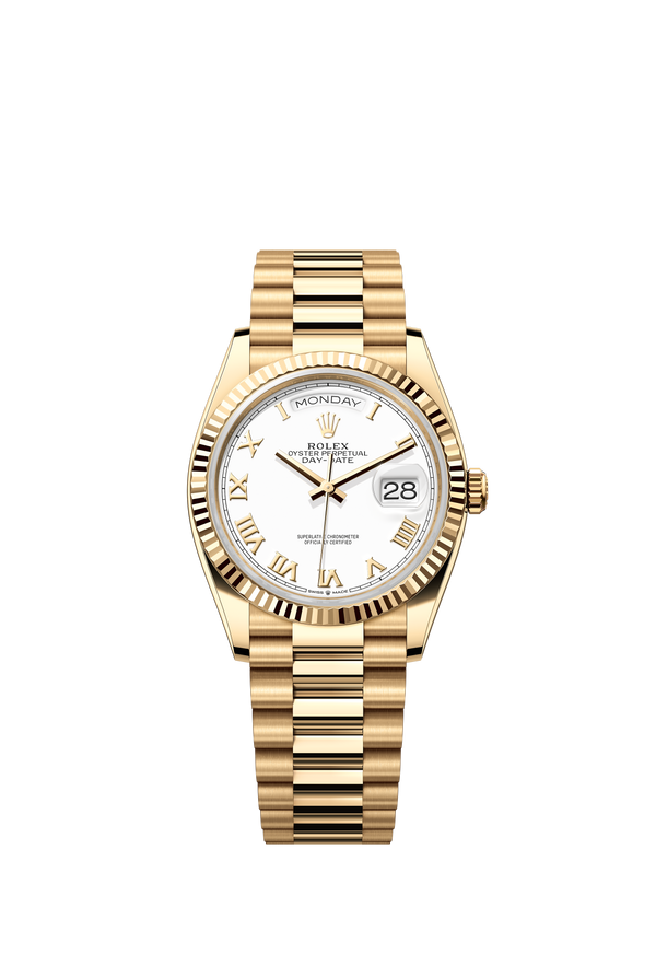 128238 White Roman Day-Date