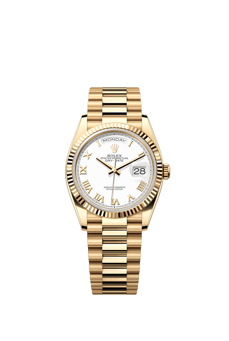 128238 White Roman Day-Date