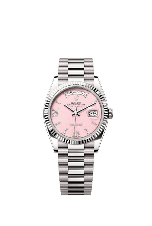 128239 Pink Opal Diamond Set Day-Date