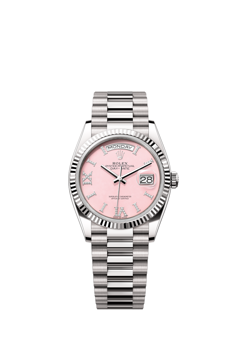 128239 Pink Opal Diamond Set Day-Date