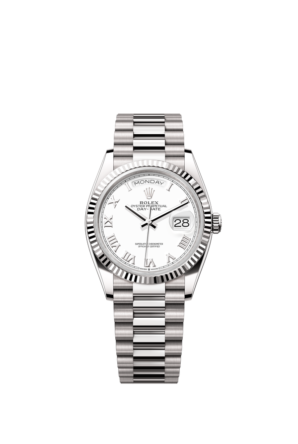 128239 White Roman Day-Date