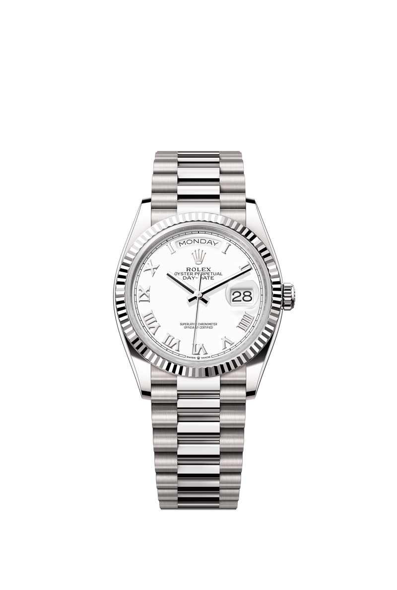 128239 White Roman Day-Date
