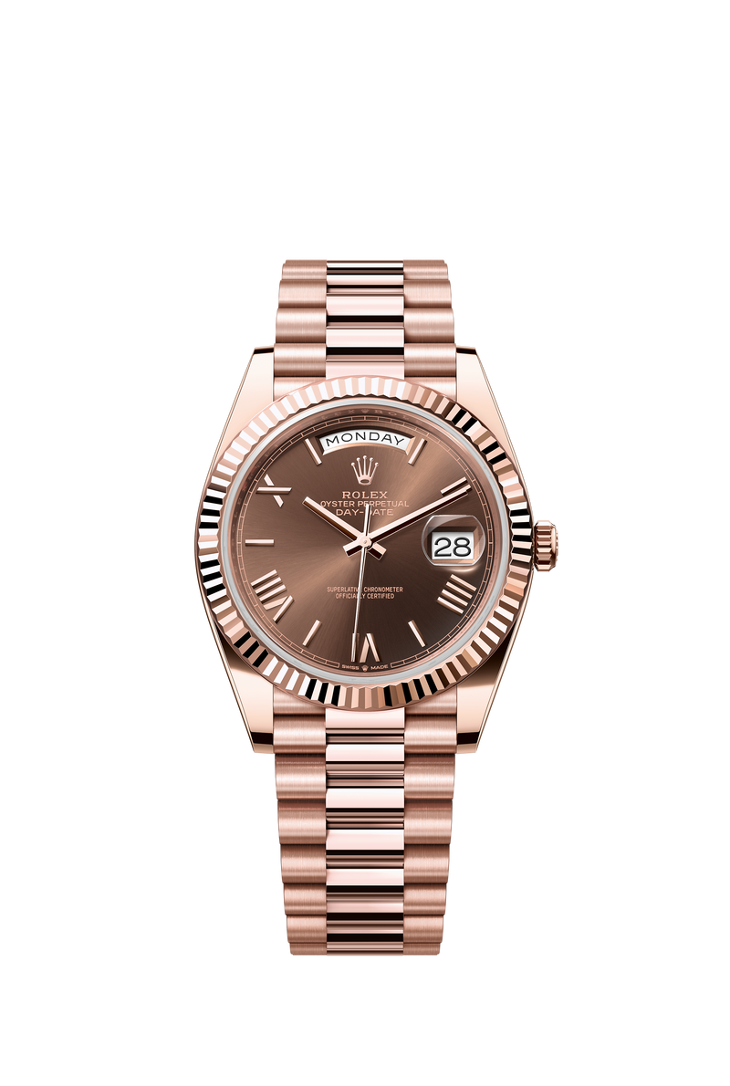 228235 Chocolate Roman Numeral Day-Date
