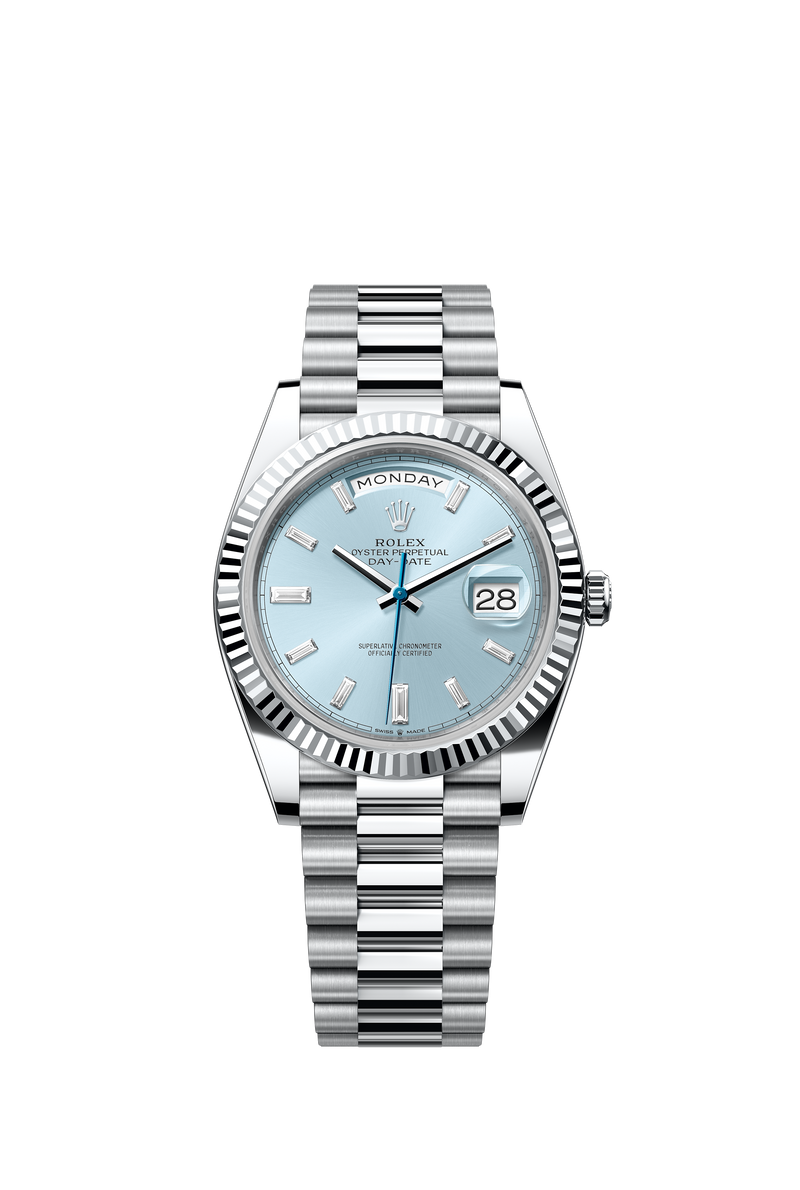 228236 Ice Blue Diamond Set Day-Date