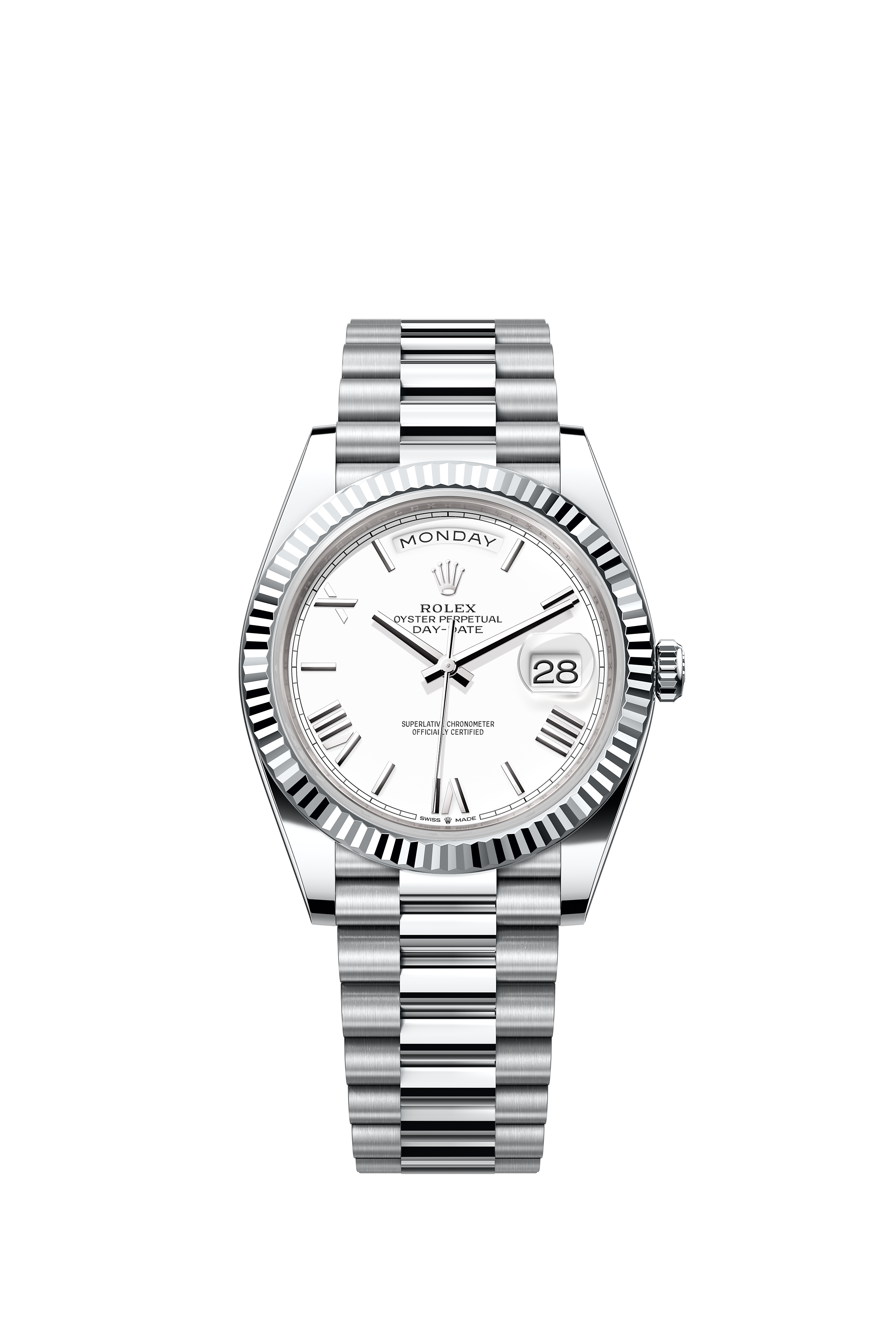 Rolex 228236 Day-Date 40 Platinum White Dial