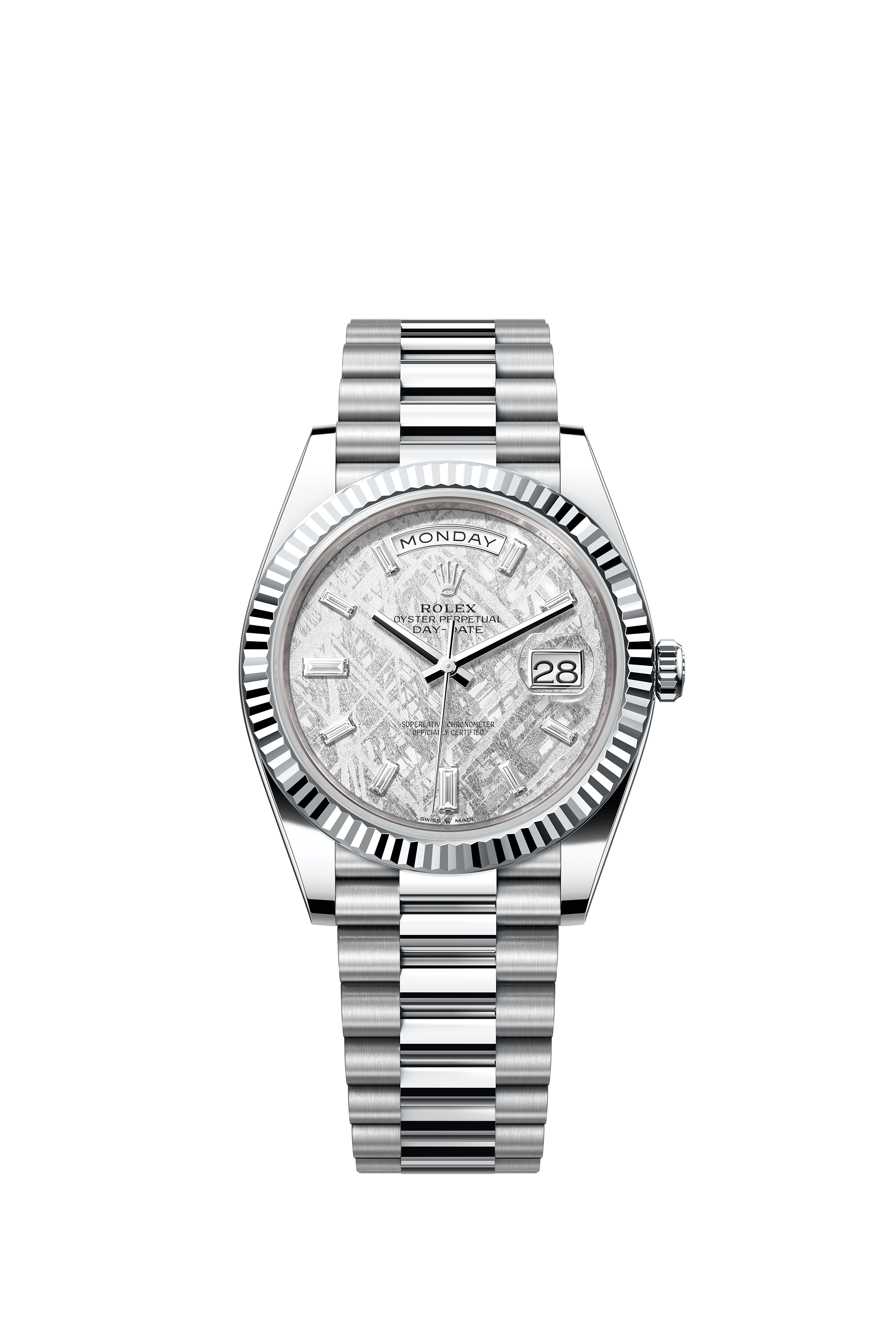 Rolex 228236 Day-Date 40 Platinum Meteorite Diamond Dial