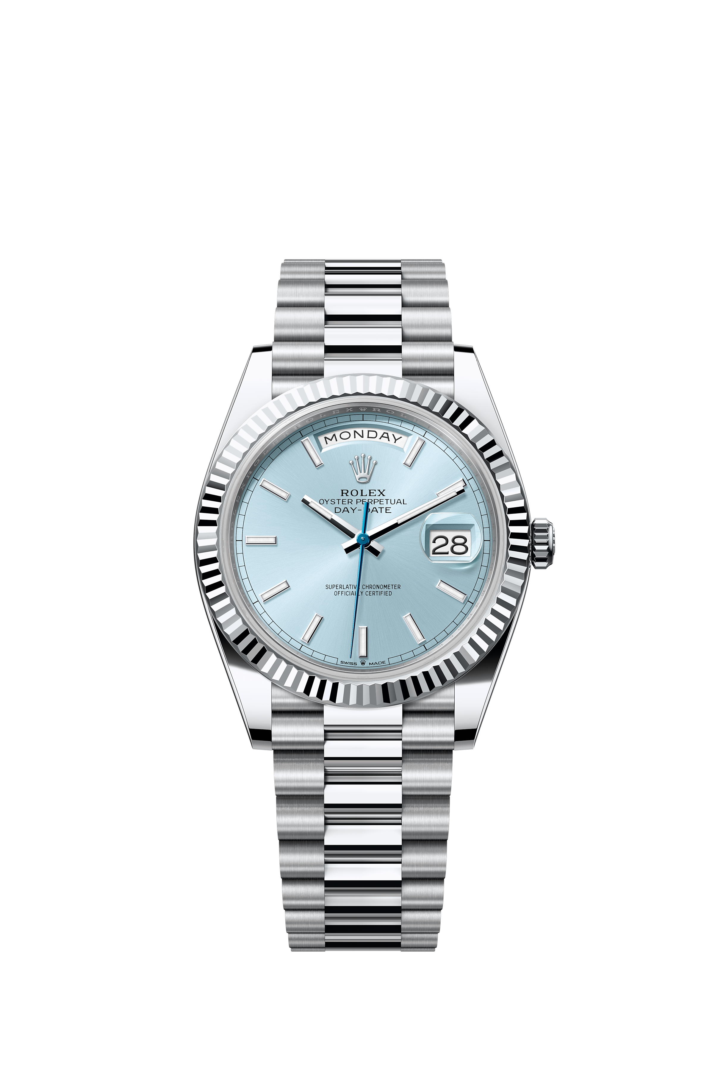 Rolex 228236 Day-Date 40 Platinum Ice Blue Dial