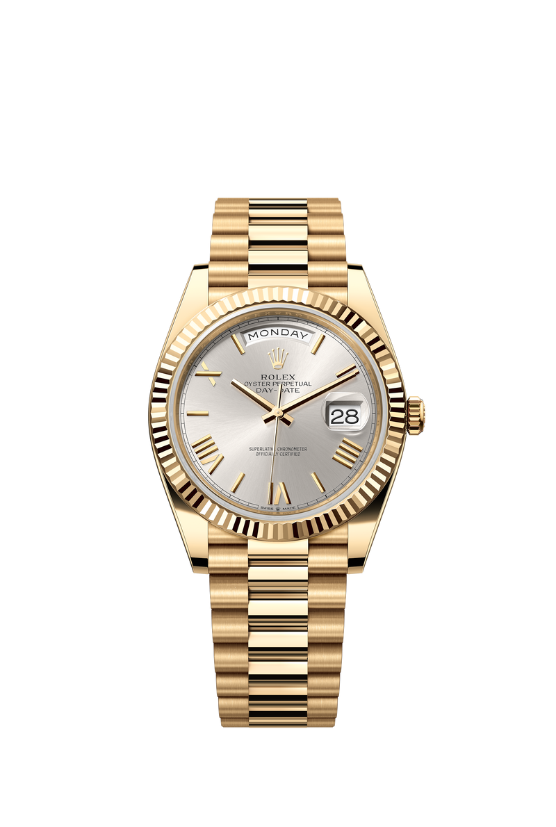 228238 Silver Roman Numeral Day-Date